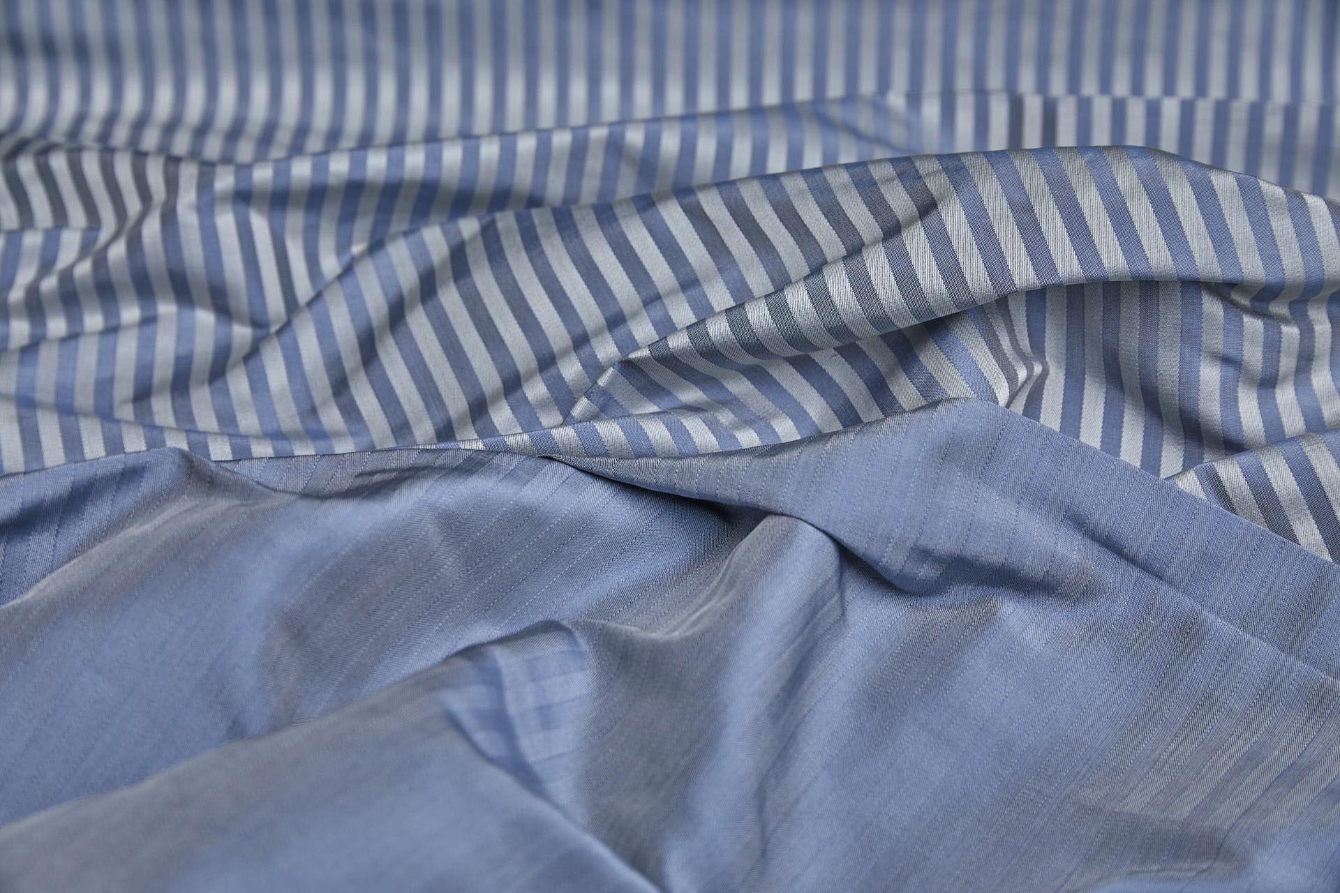 Woven Stripe Brocade - Light Blue fabric, image 6 of 7
