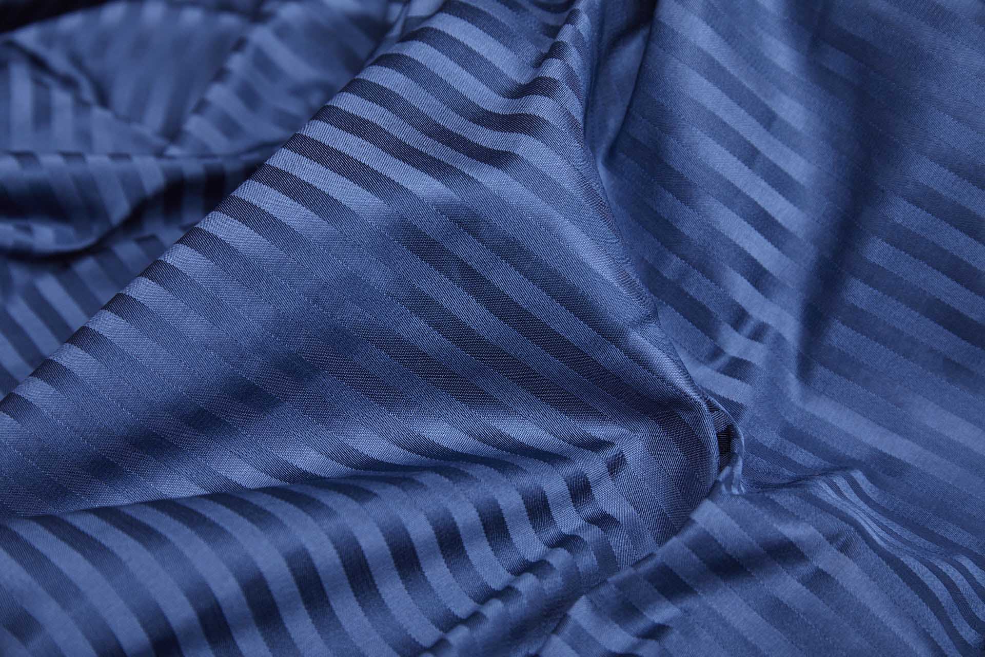 Woven Stripe Brocade - French Navy fabric, image 5 of 7