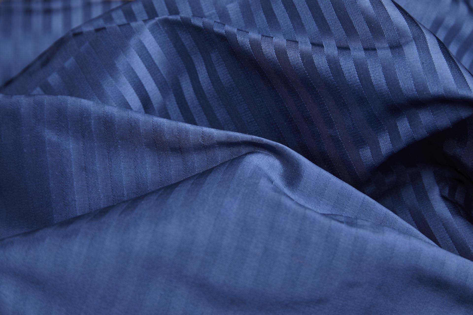 Woven Stripe Brocade - French Navy fabric, image 6 of 7