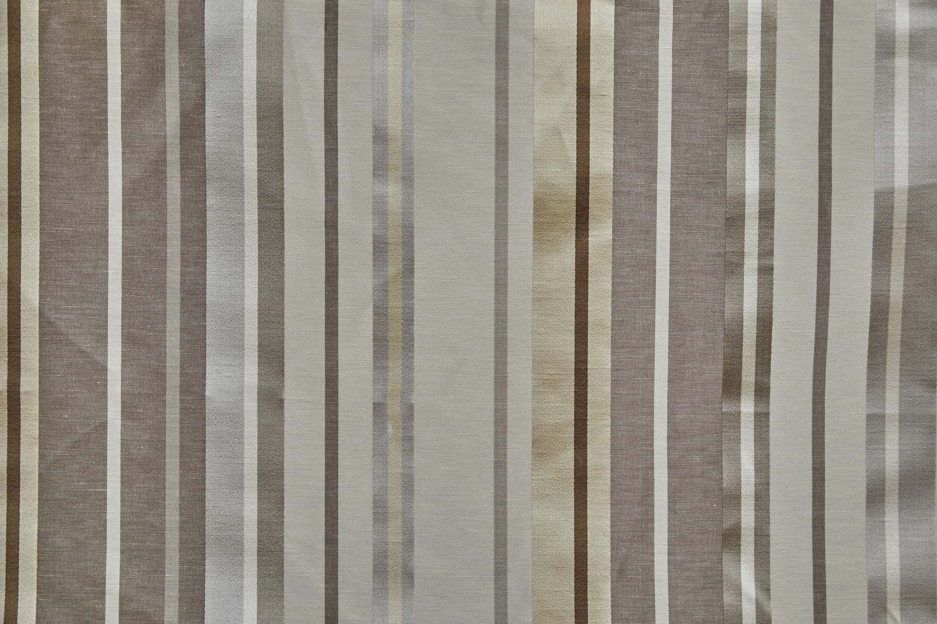 Woven Satin Stripe Brocade - Cream, Gold and Brown fabric, image 2 of 9