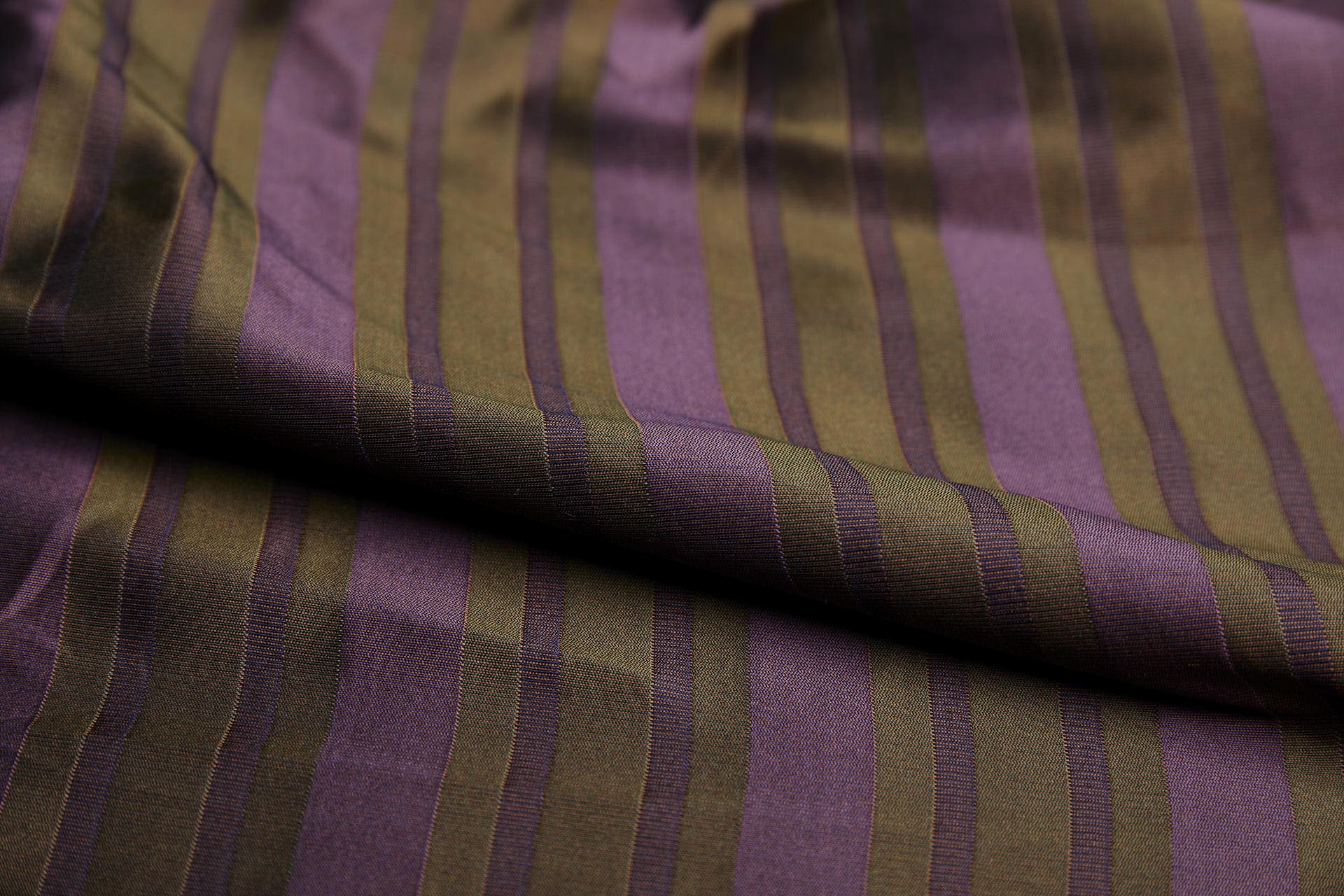 Reversible Stripe Brocade - Plum, Olive, Green and Purple fabric, image 8 of 9