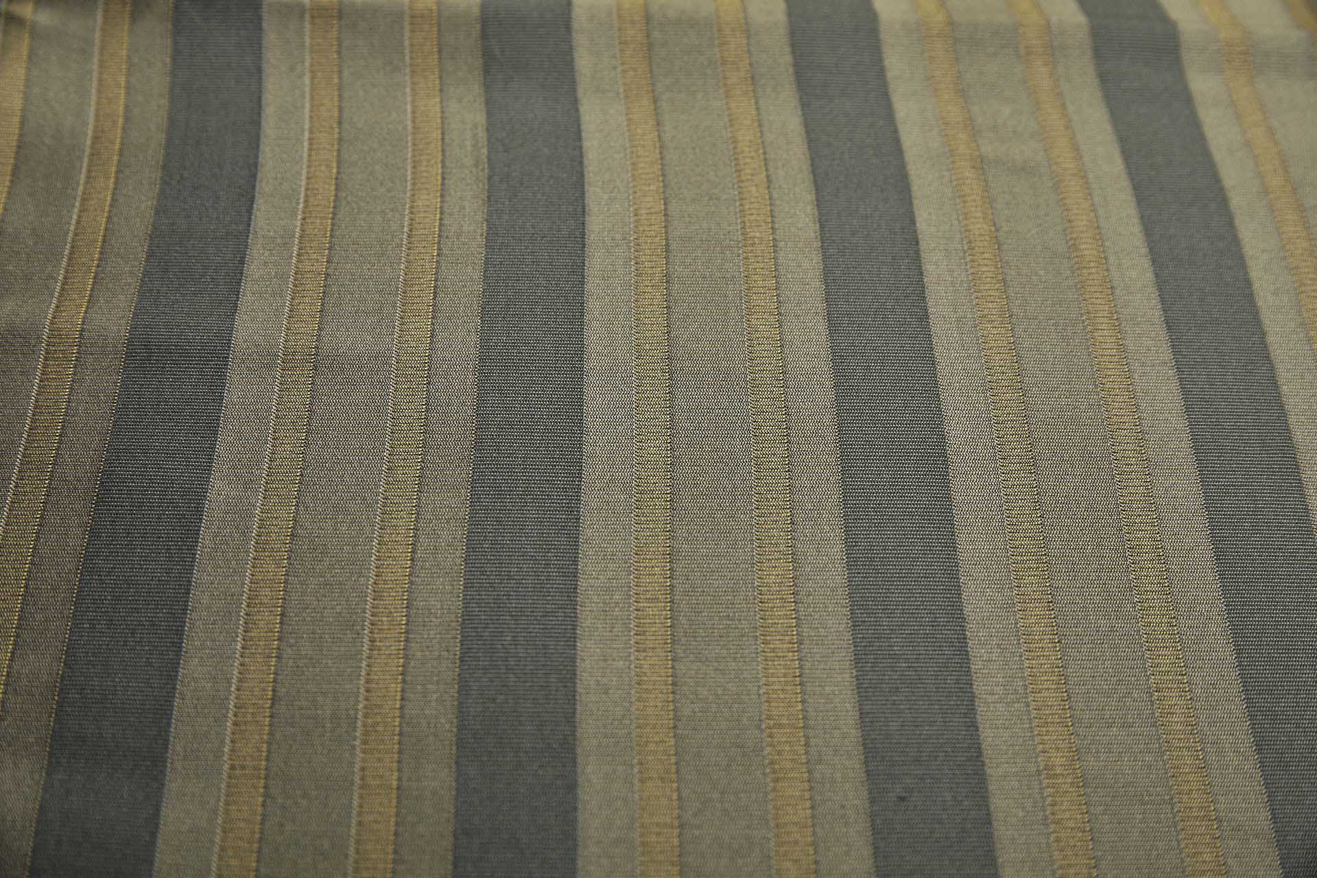 Reversible Stripe Brocade - Golden, Green and Grey fabric, image 7 of 11