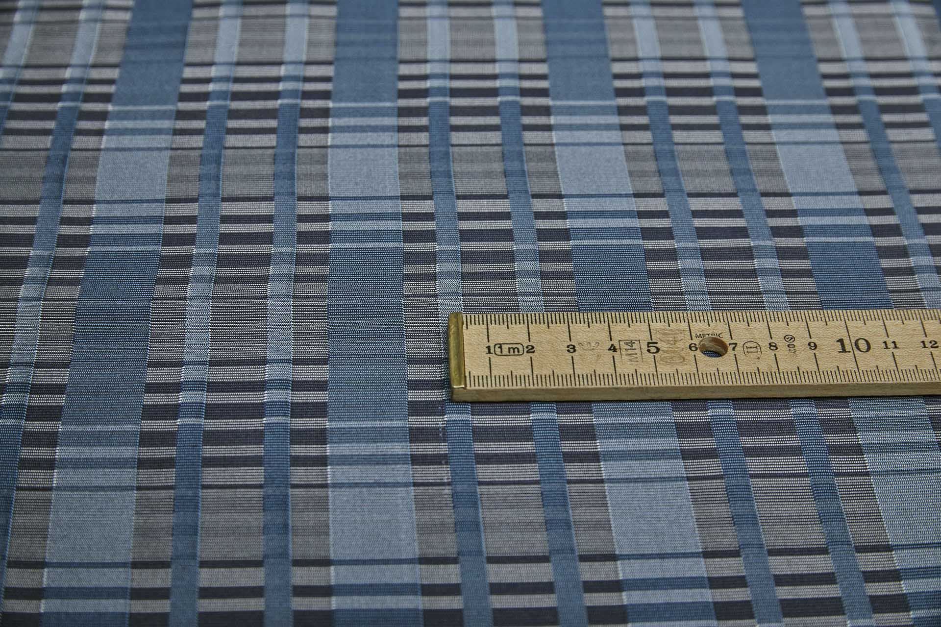 Reversible Stripe Brocade - Grey, Blue and Navy fabric, image 7 of 10