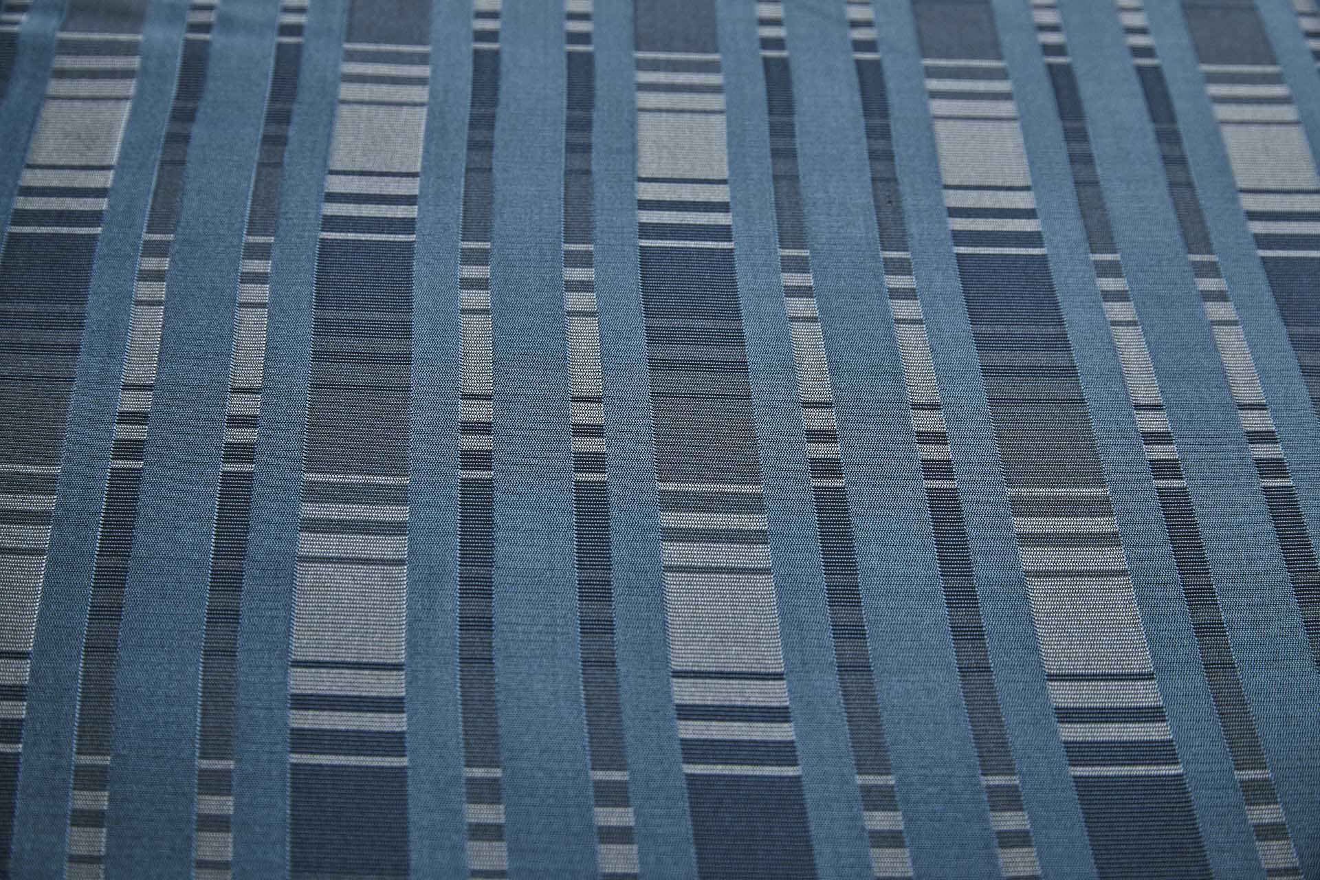 Reversible Stripe Brocade - Grey, Blue and Navy fabric, image 9 of 10