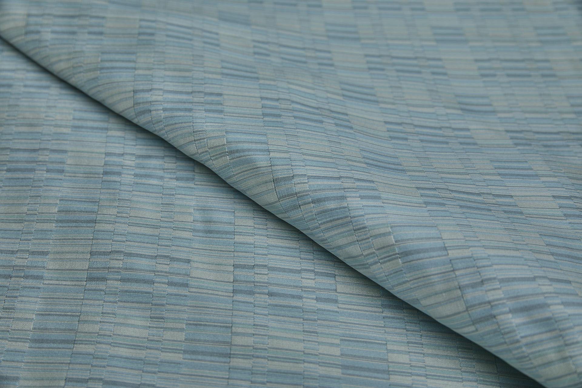 Reversible Stripe Brocade - Pale Grey, Mint and Pale Blue fabric, image 5 of 6