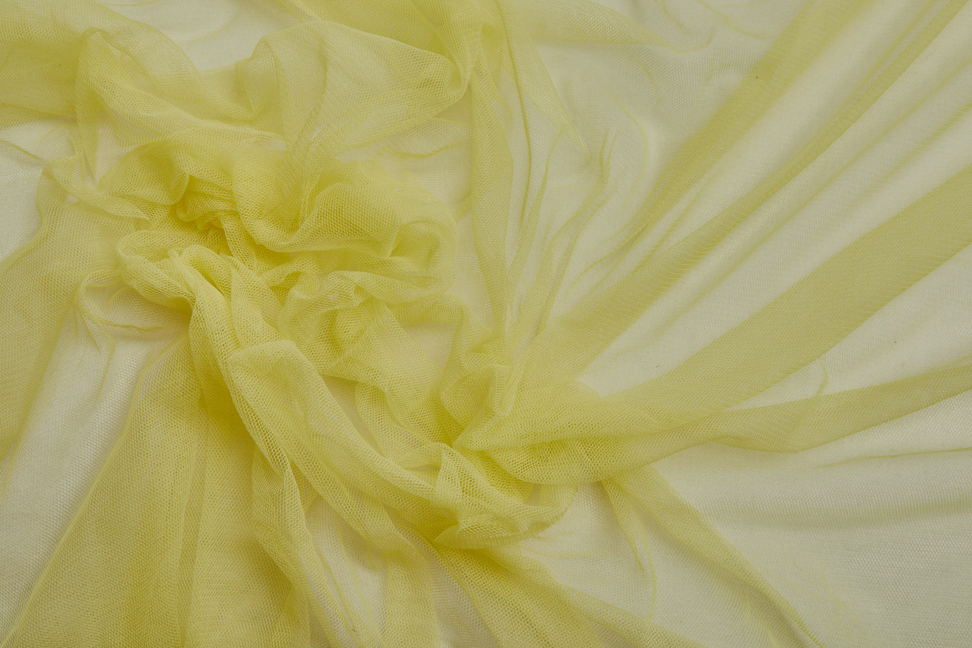 Soft Nylon Tulle - Pale Yellow - T55 fabric, image 6 of 6