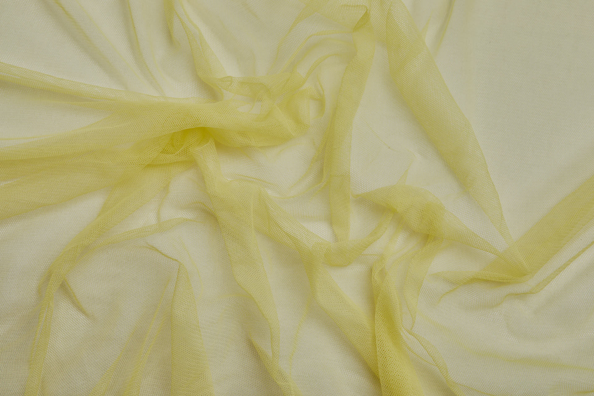 Soft Nylon Tulle - Pale Yellow - T55 fabric, image 2 of 6