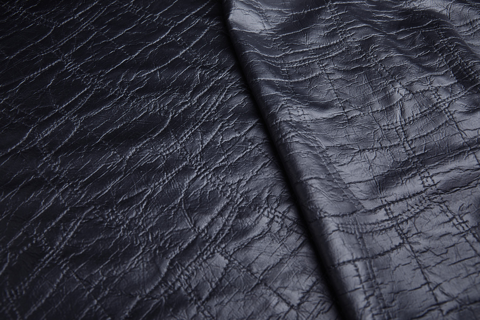 Textured Black Leatherette fabric, image 5 of 9