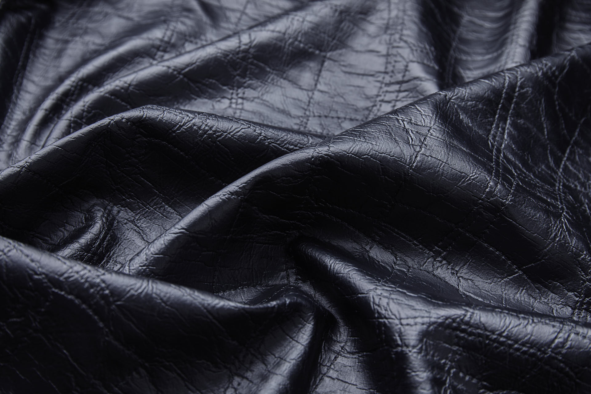 Textured Black Leatherette fabric