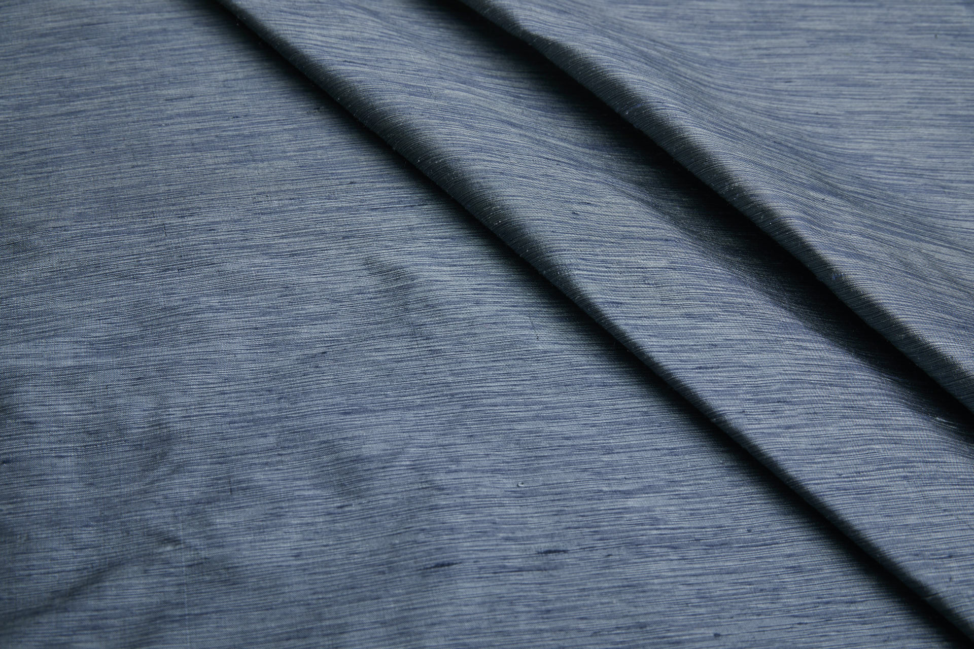 Three Tone Marl Silk Dupion - Blue Grey fabric, image 4 of 5