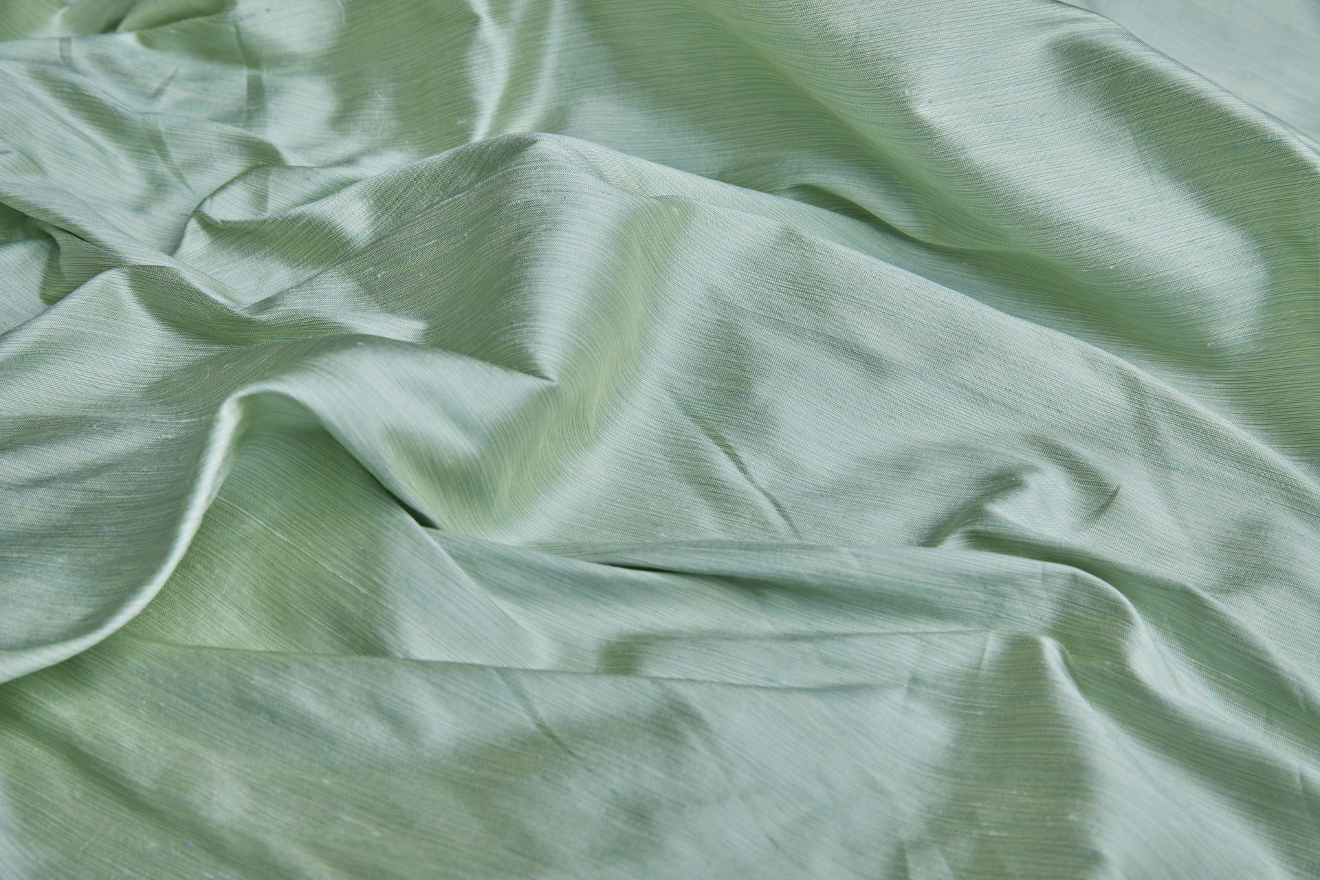 Three Tone Marl Silk Dupion - Fresh Green fabric, image 4 of 7