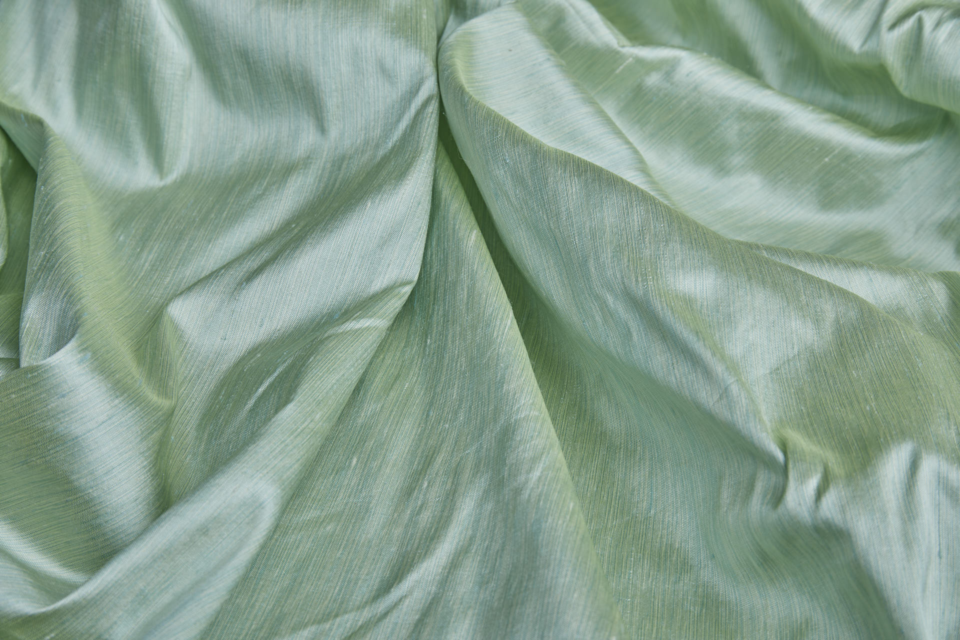 Three Tone Marl Silk Dupion - Fresh Green fabric, image 6 of 7