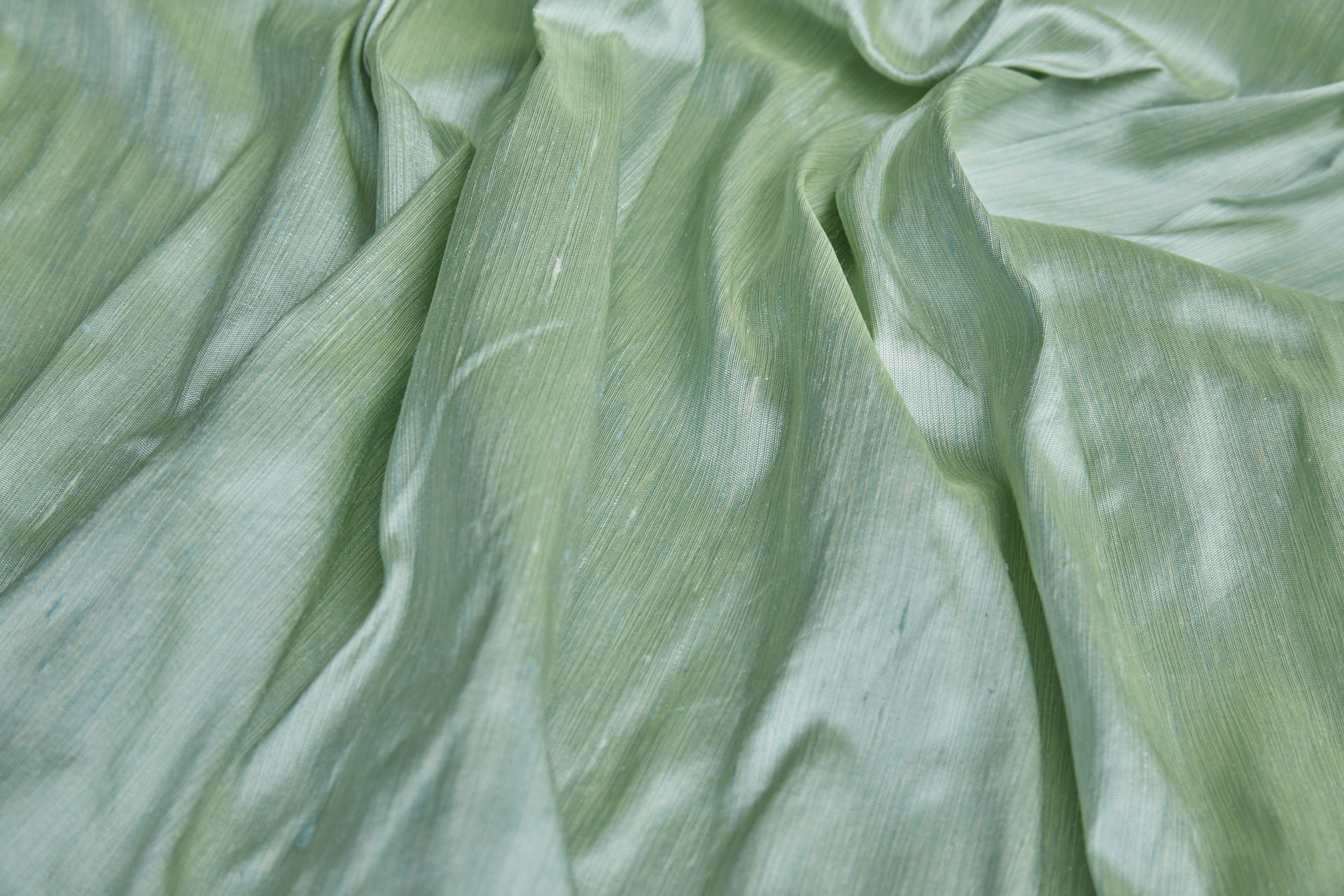 Three Tone Marl Silk Dupion - Fresh Green fabric, image 7 of 7