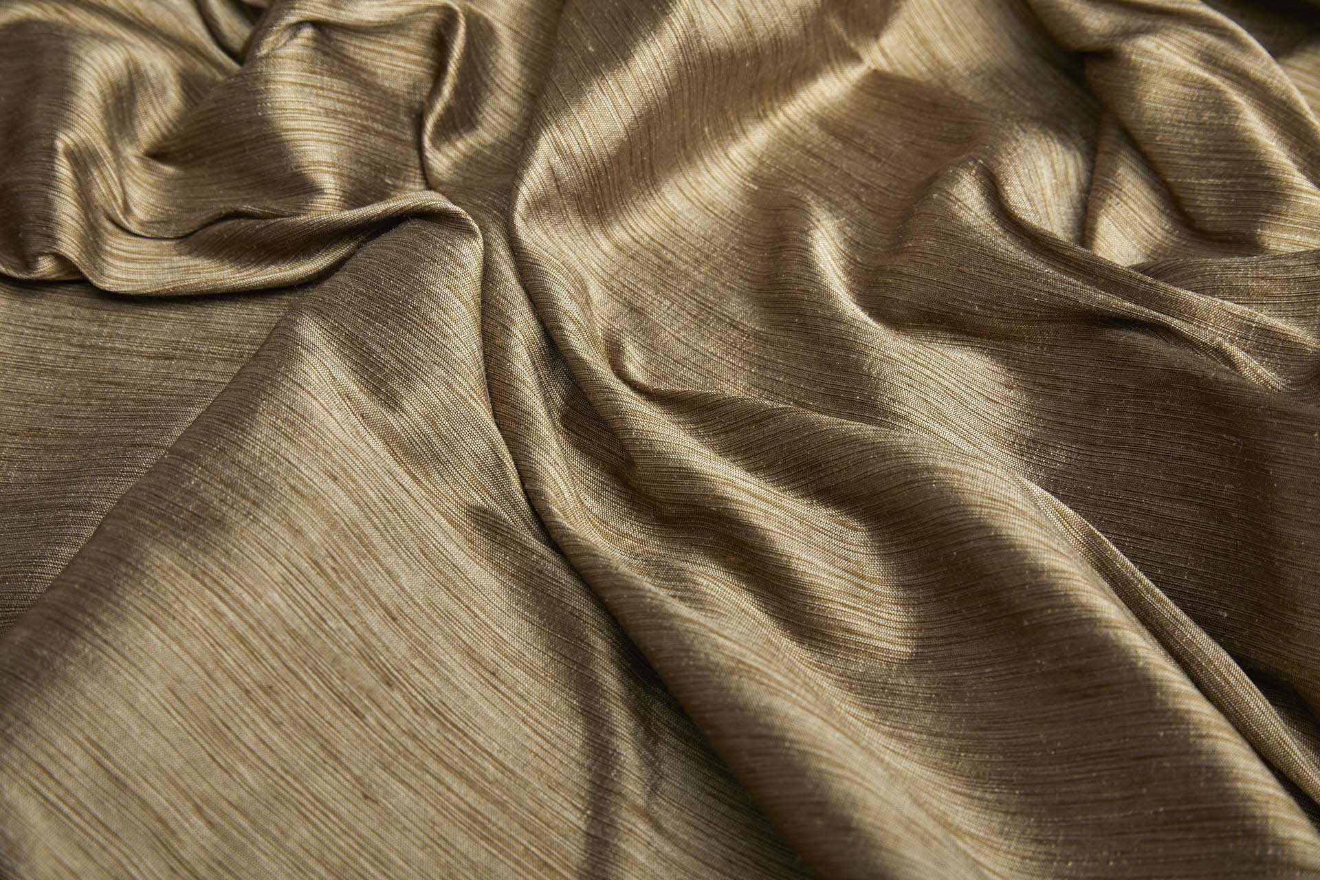 Three Tone Marl Silk Dupion - Olive fabric, image 4 of 6