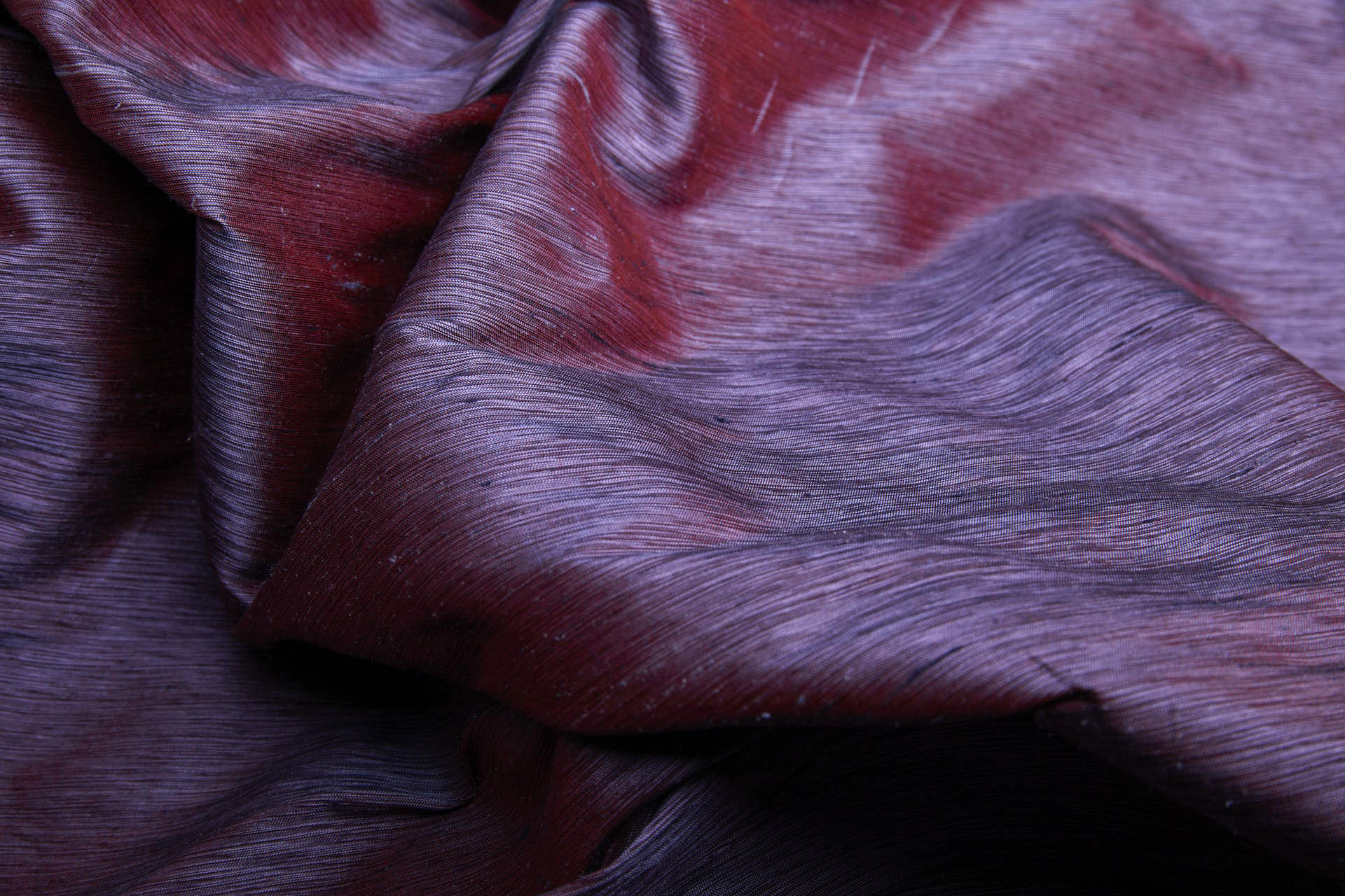 Three Tone Marl Silk Dupion - Plum fabric, image 8 of 8