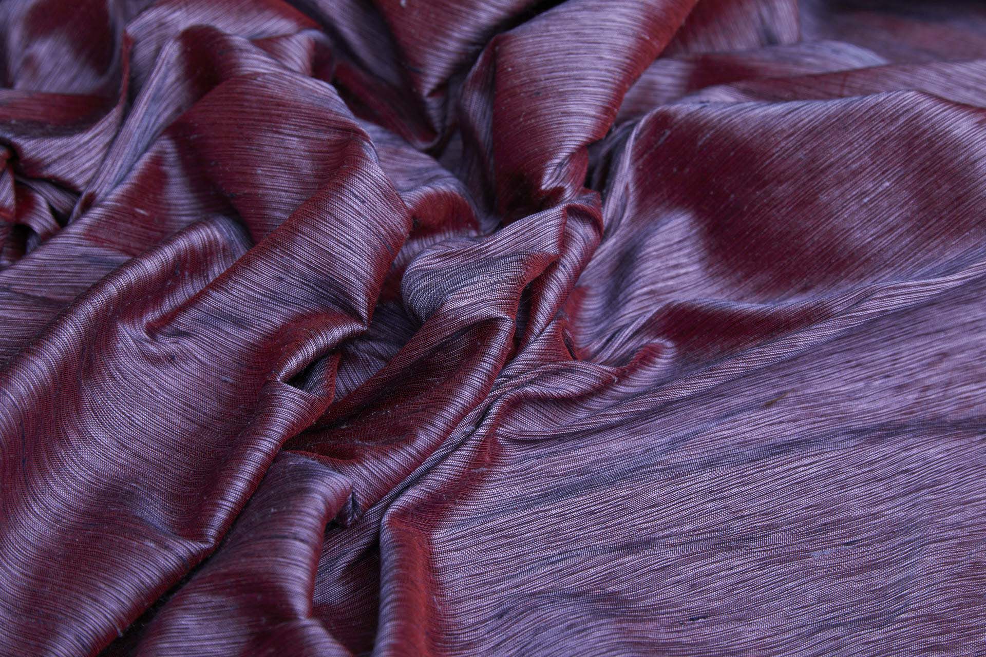 Three Tone Marl Silk Dupion - Plum fabric, image 3 of 8
