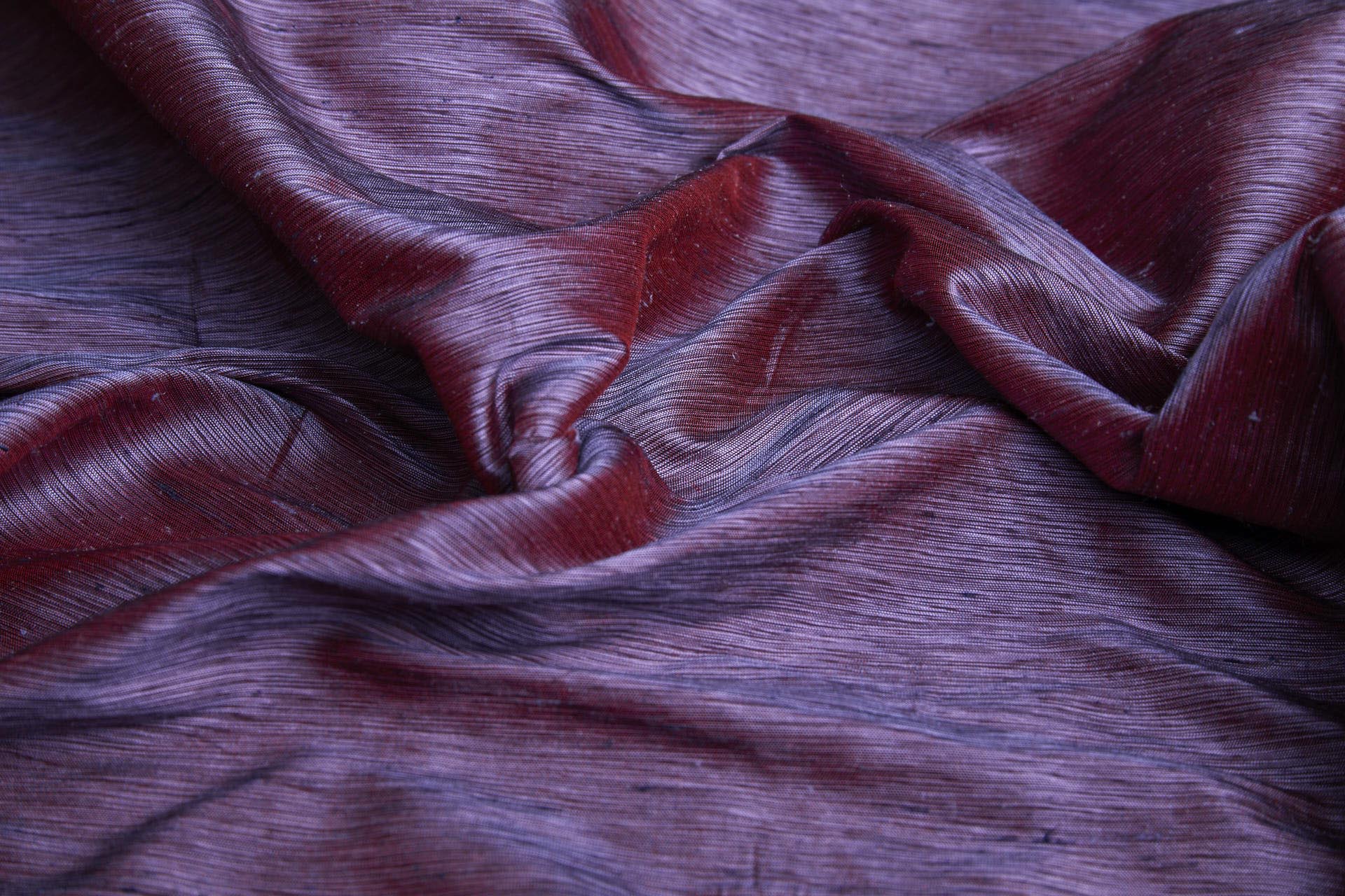 Three Tone Marl Silk Dupion - Plum fabric, image 4 of 8