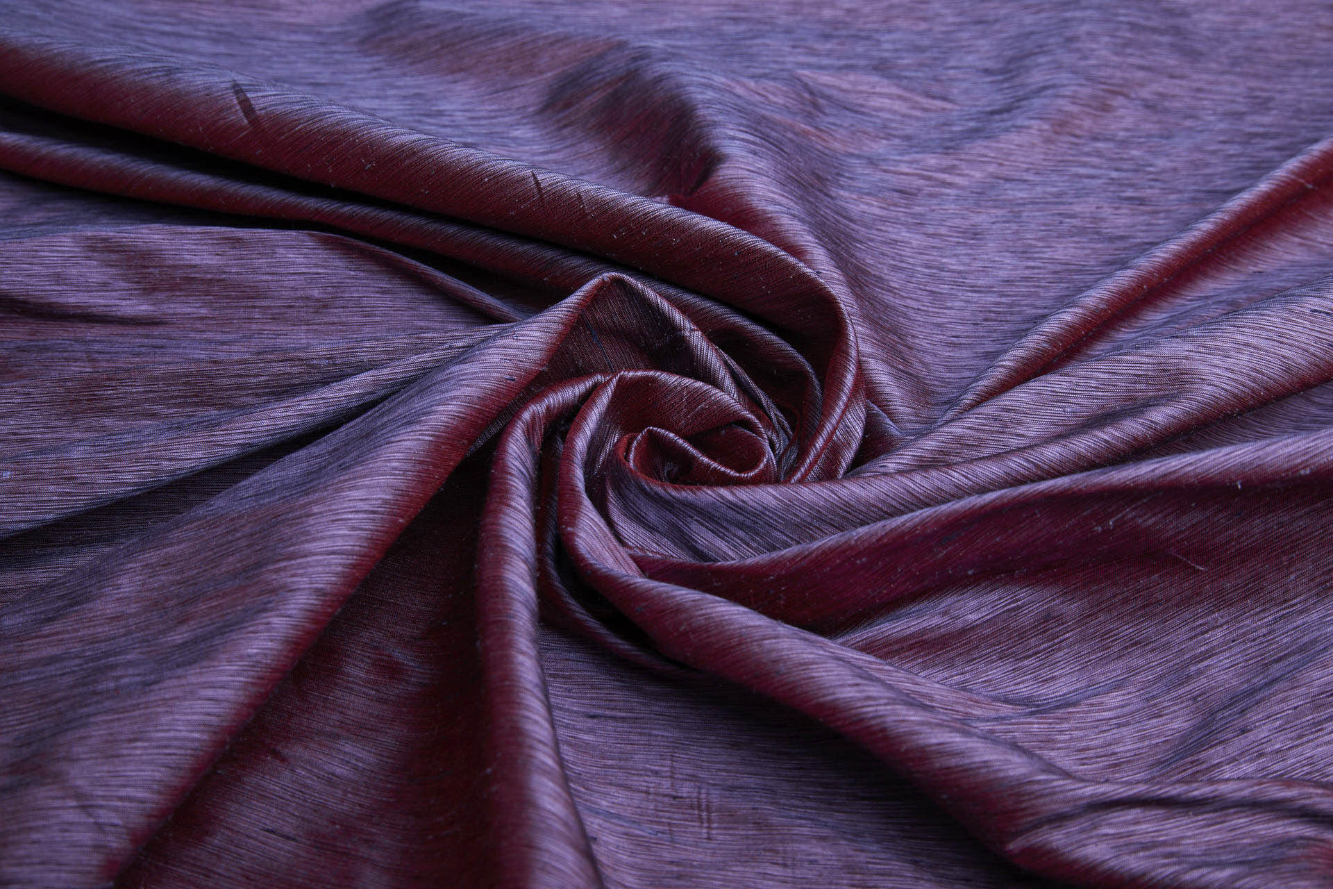 Three Tone Marl Silk Dupion - Plum fabric