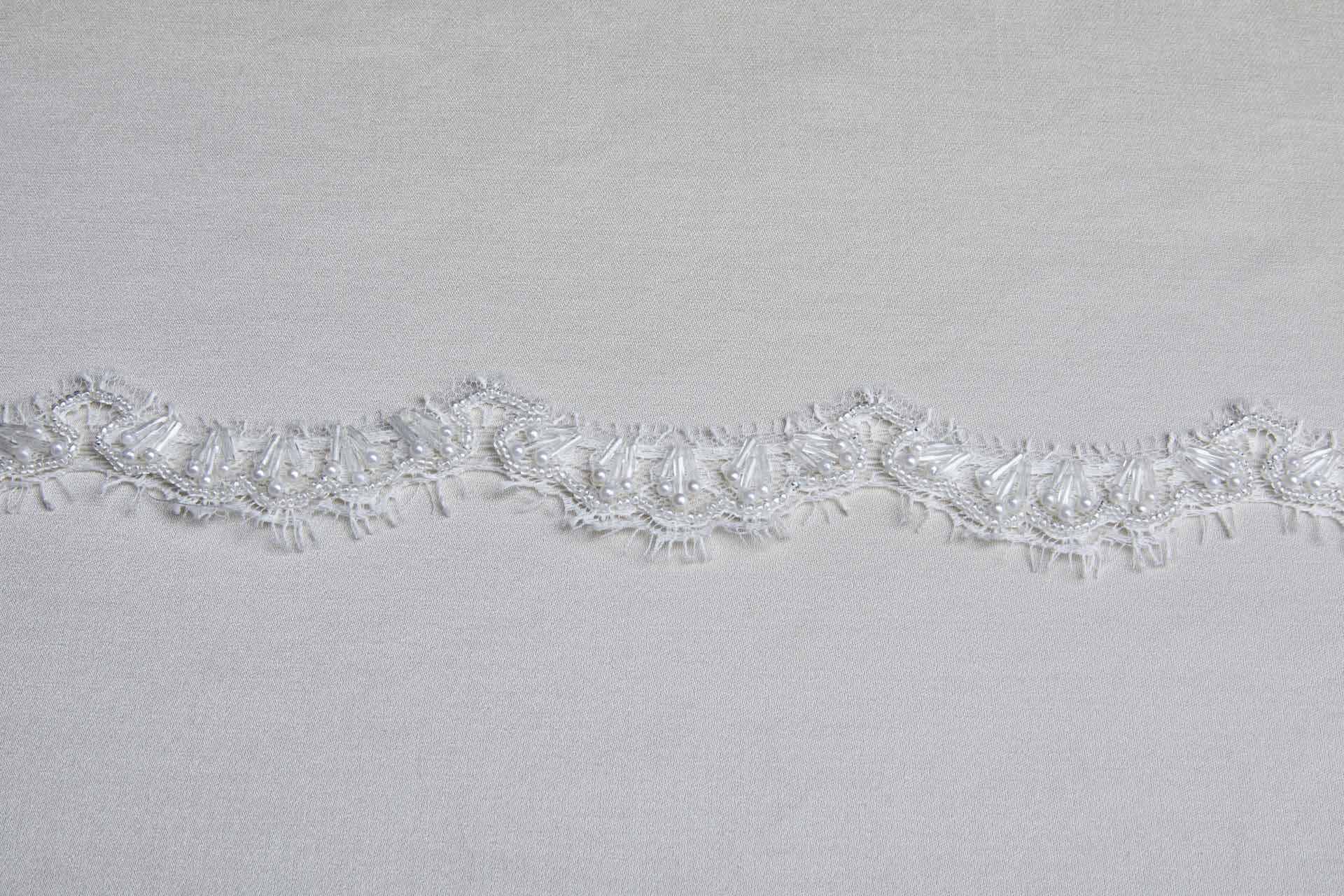 Beaded Scallop Lace Trim - Ivory, image 4 of 4
