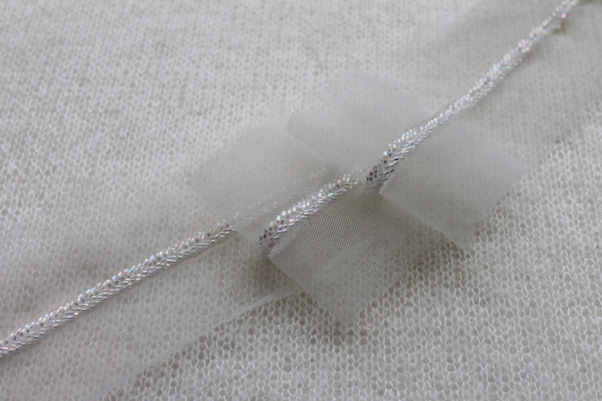 Beaded Micro Trim - Herringbone - Ivory