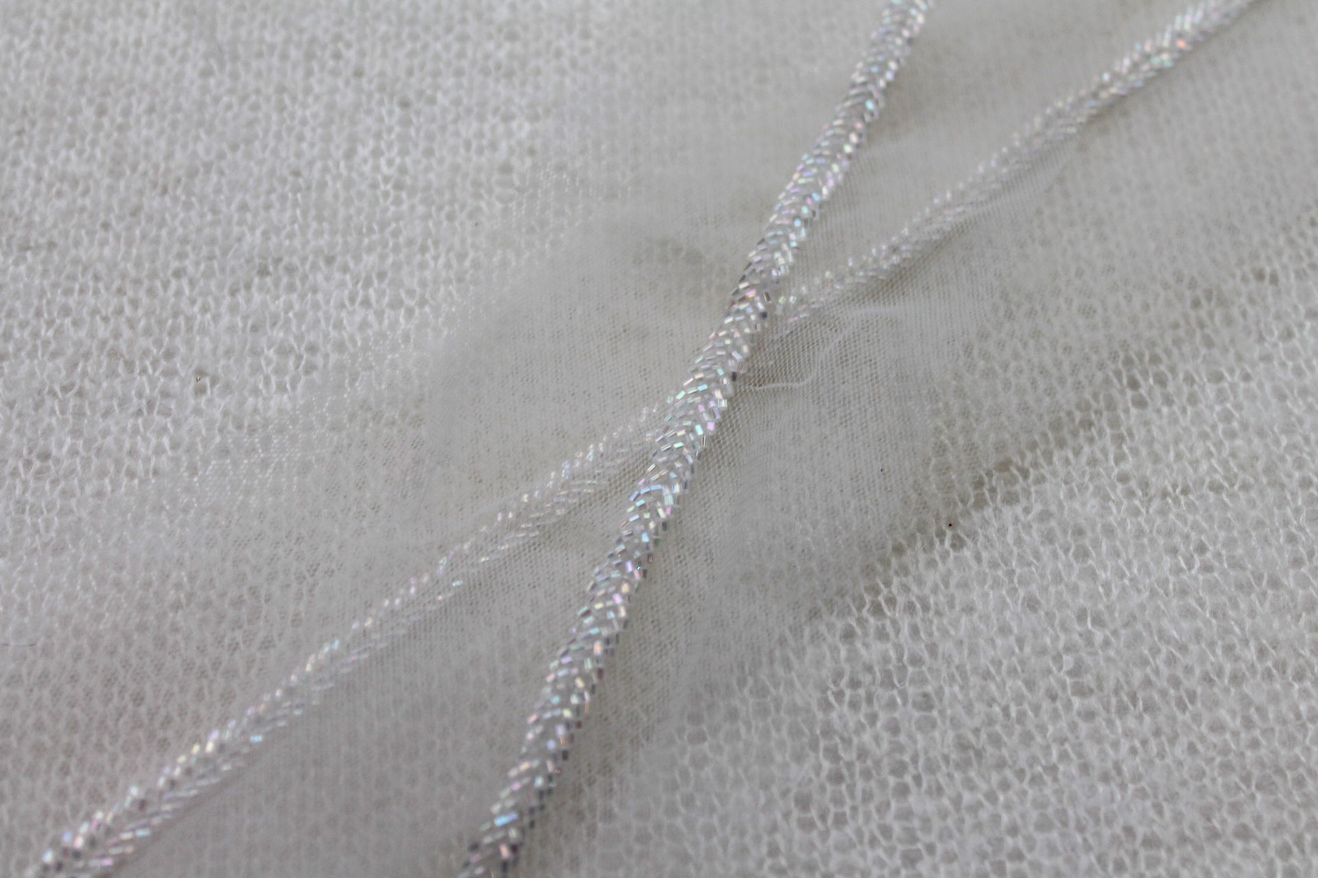 Beaded Micro Trim - Herringbone - Ivory, image 3 of 3