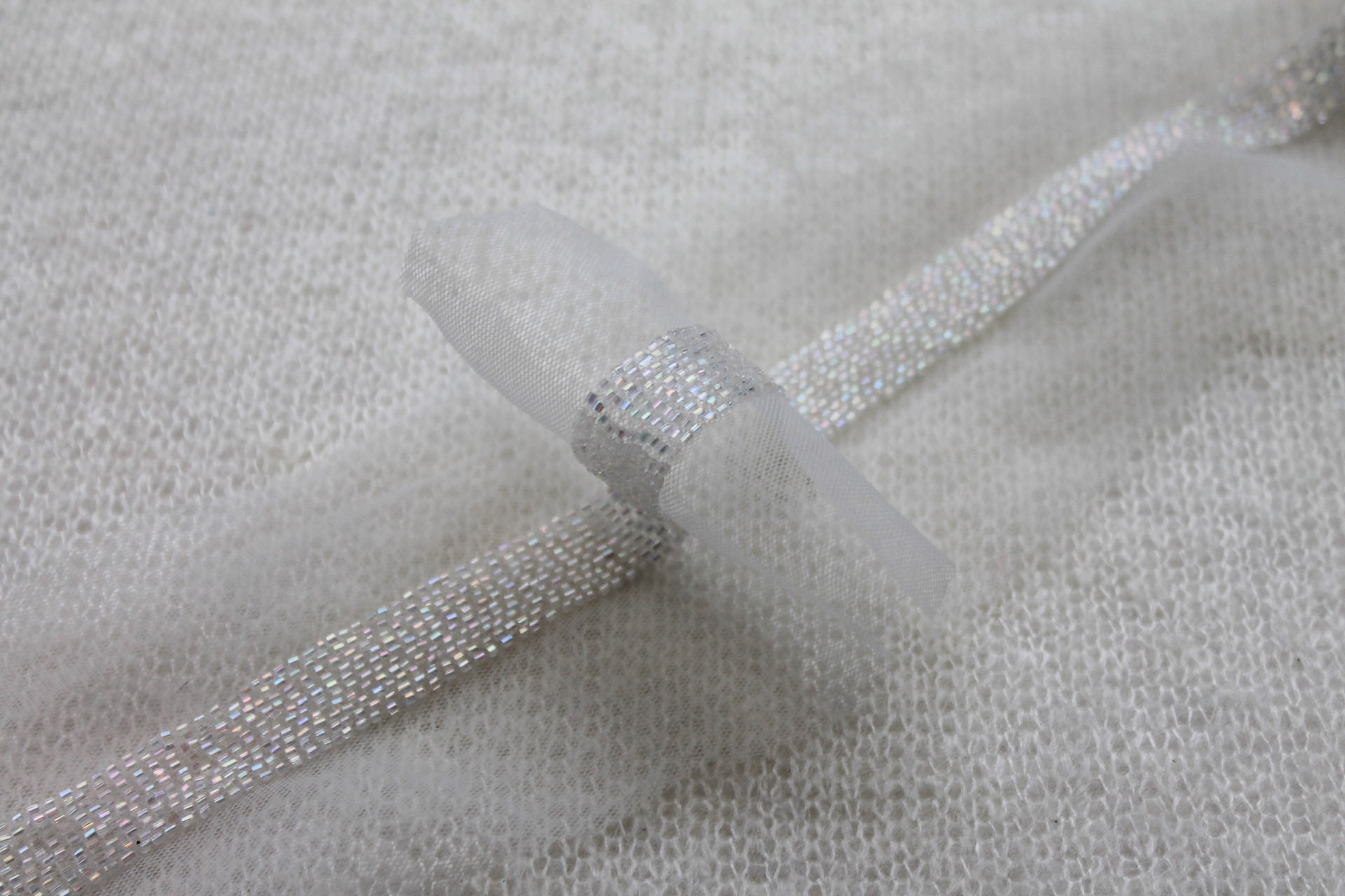 Beaded Micro Trim - Ivory AB - Wide, image 2 of 3