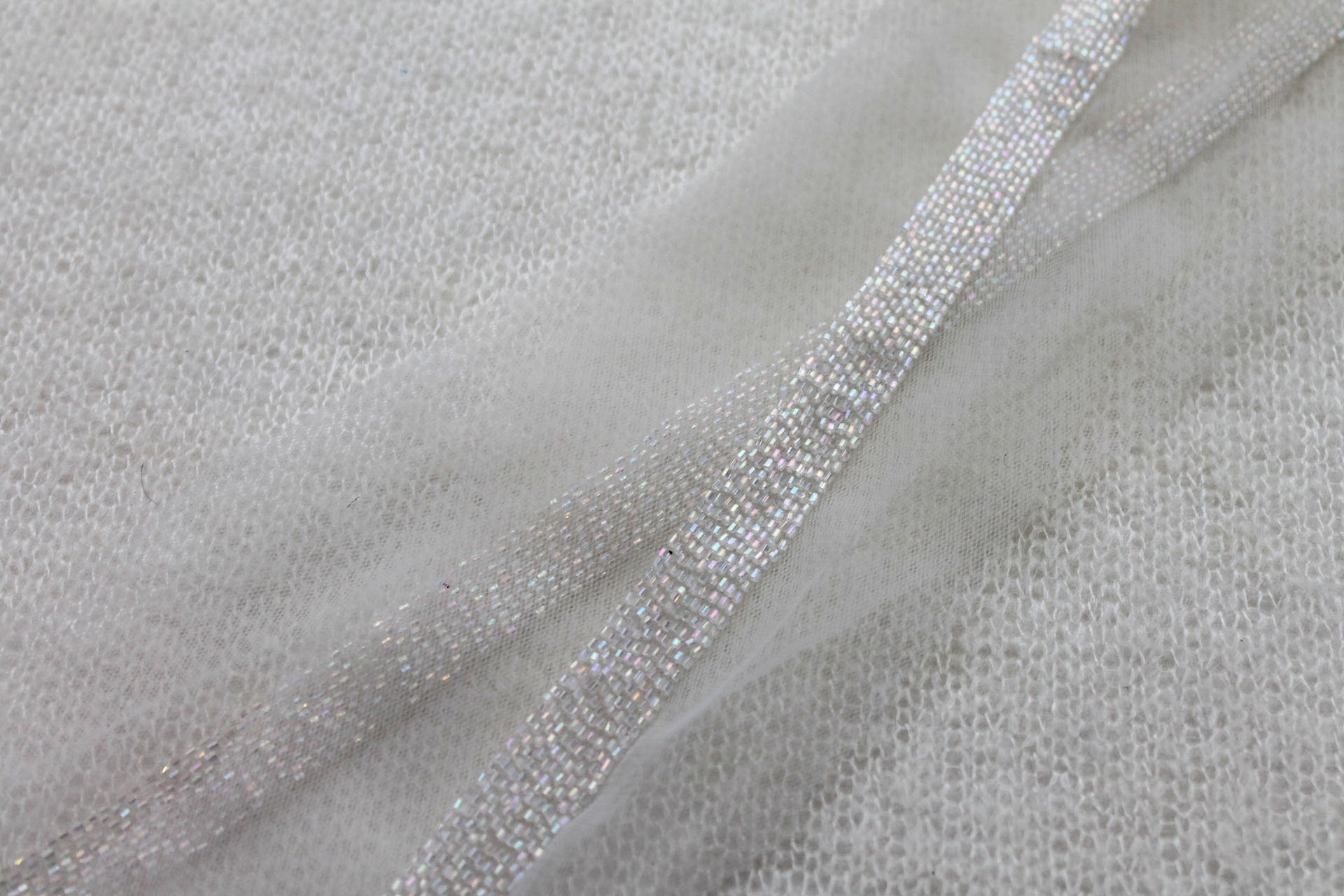 Beaded Micro Trim - Ivory AB - Wide, image 3 of 3