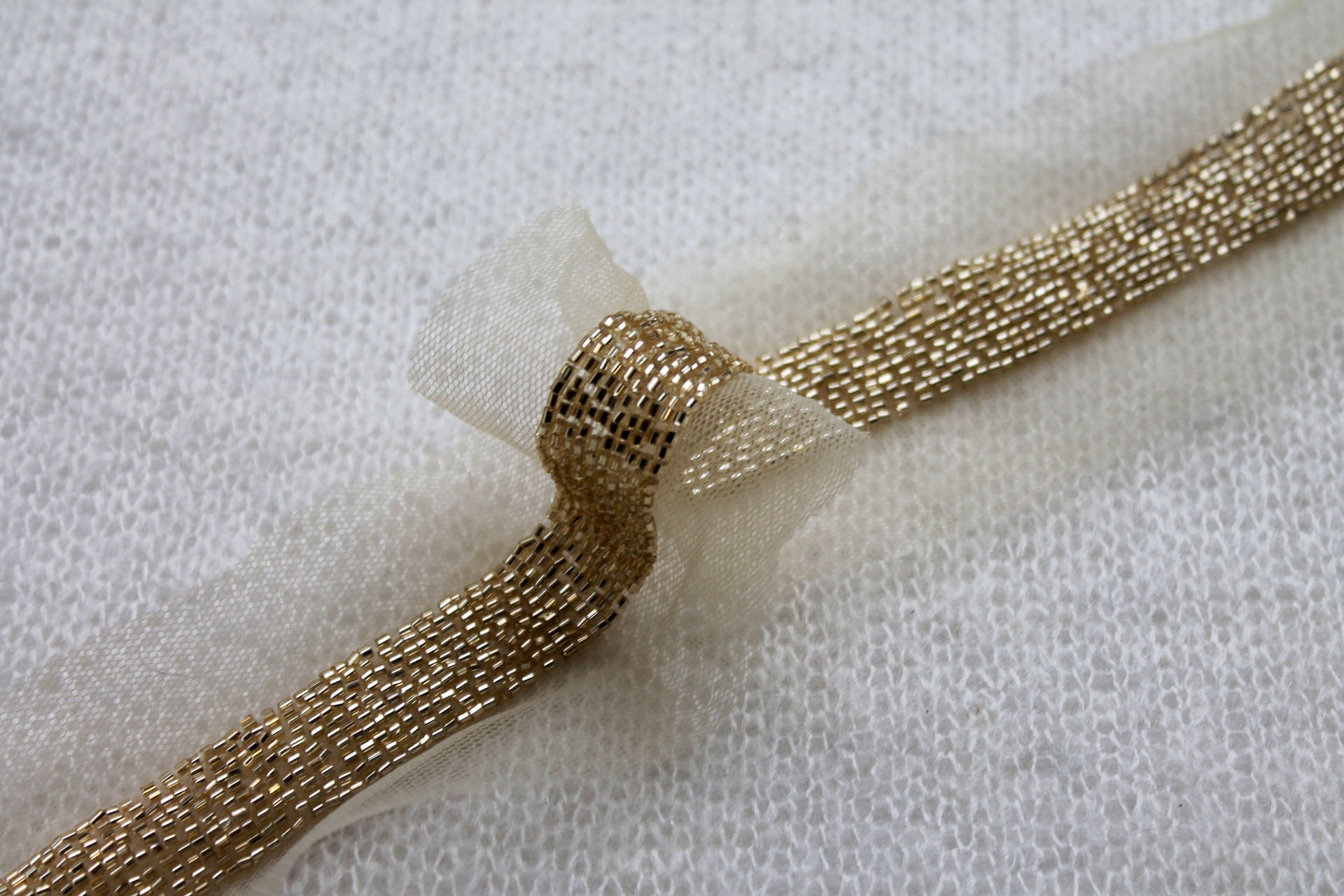 Beaded Micro Trim - Gold - Wide, image 2 of 4