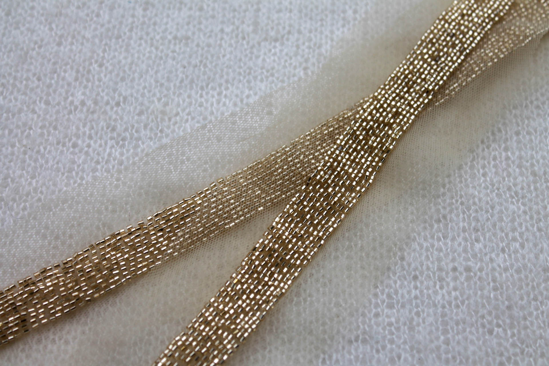 Beaded Micro Trim - Gold - Wide, image 4 of 4