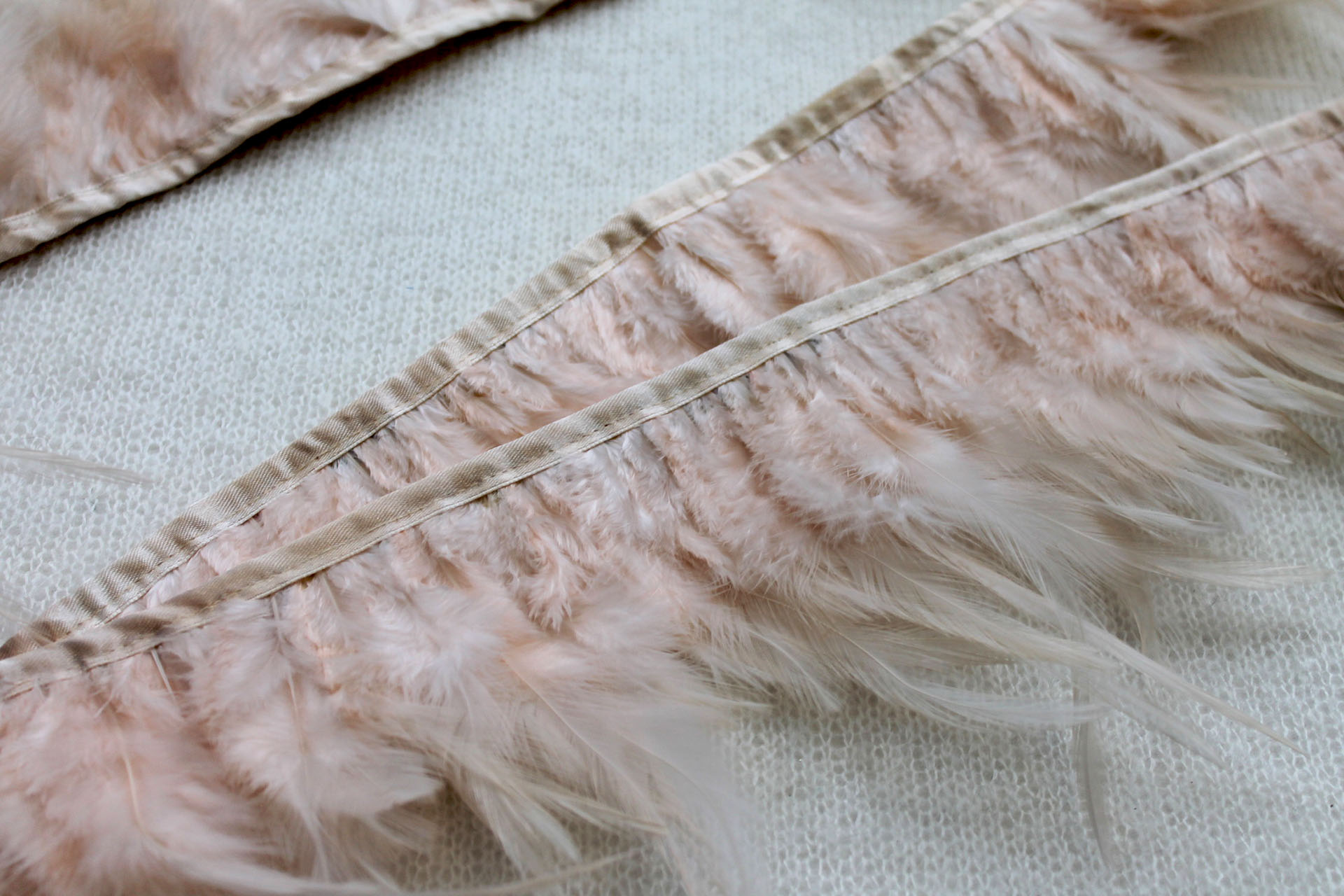 Feather Trim - Blush Pink, image 2 of 3
