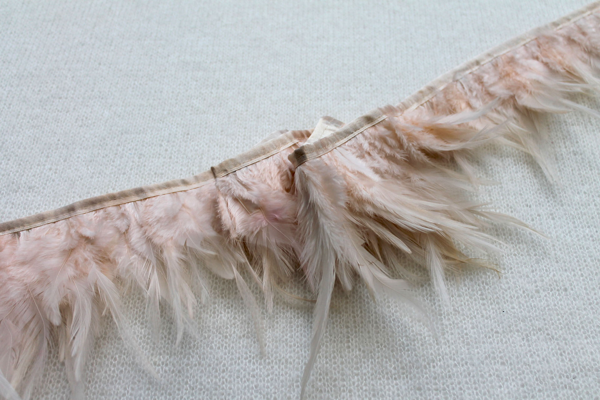Feather Trim - Blush Pink, image 3 of 3