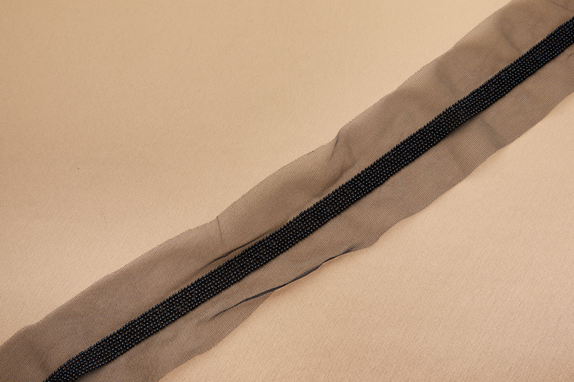Beaded Micro Trim - Black Round Plastic Beads, image 4 of 5