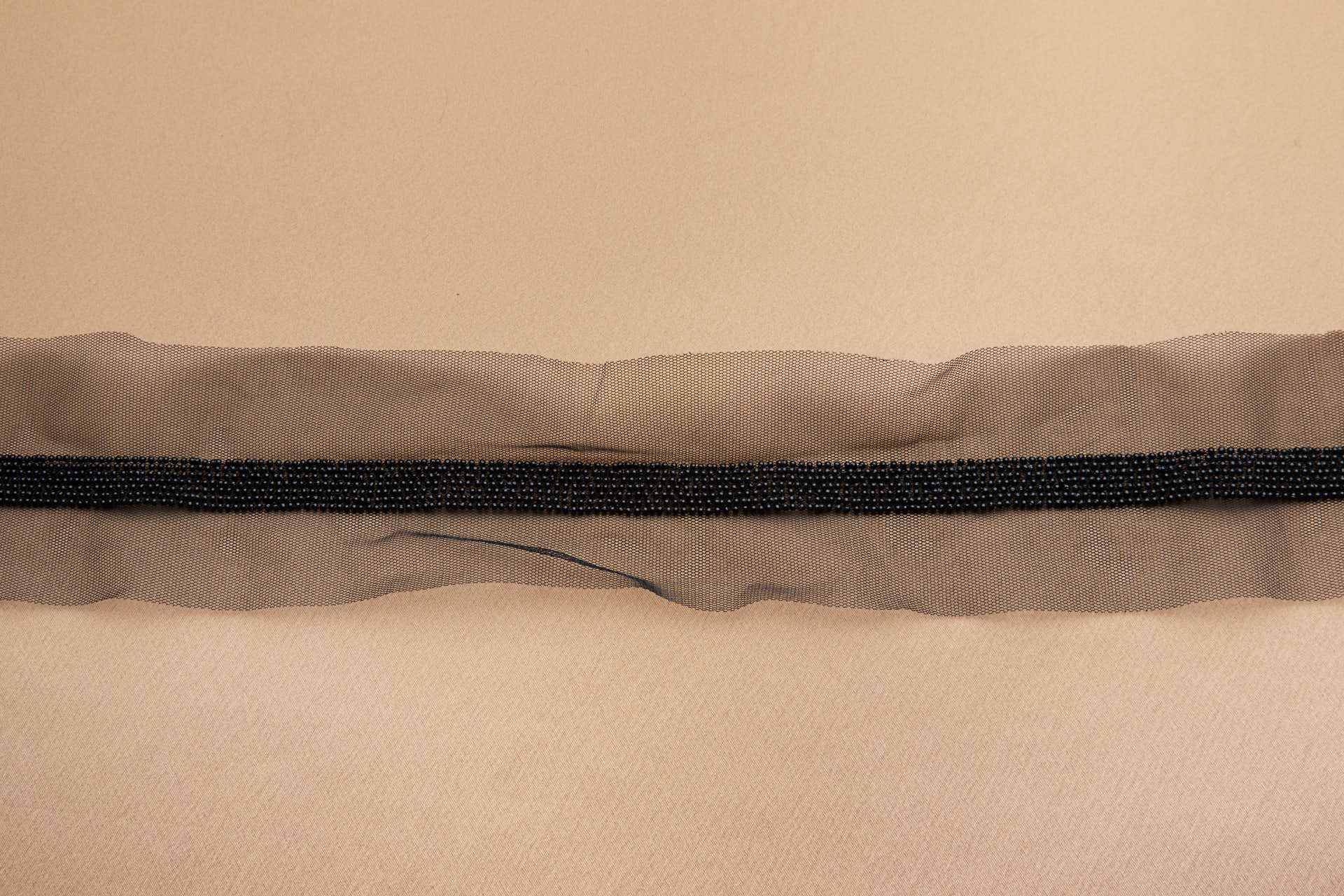 Beaded Micro Trim - Black Round Plastic Beads, image 3 of 5