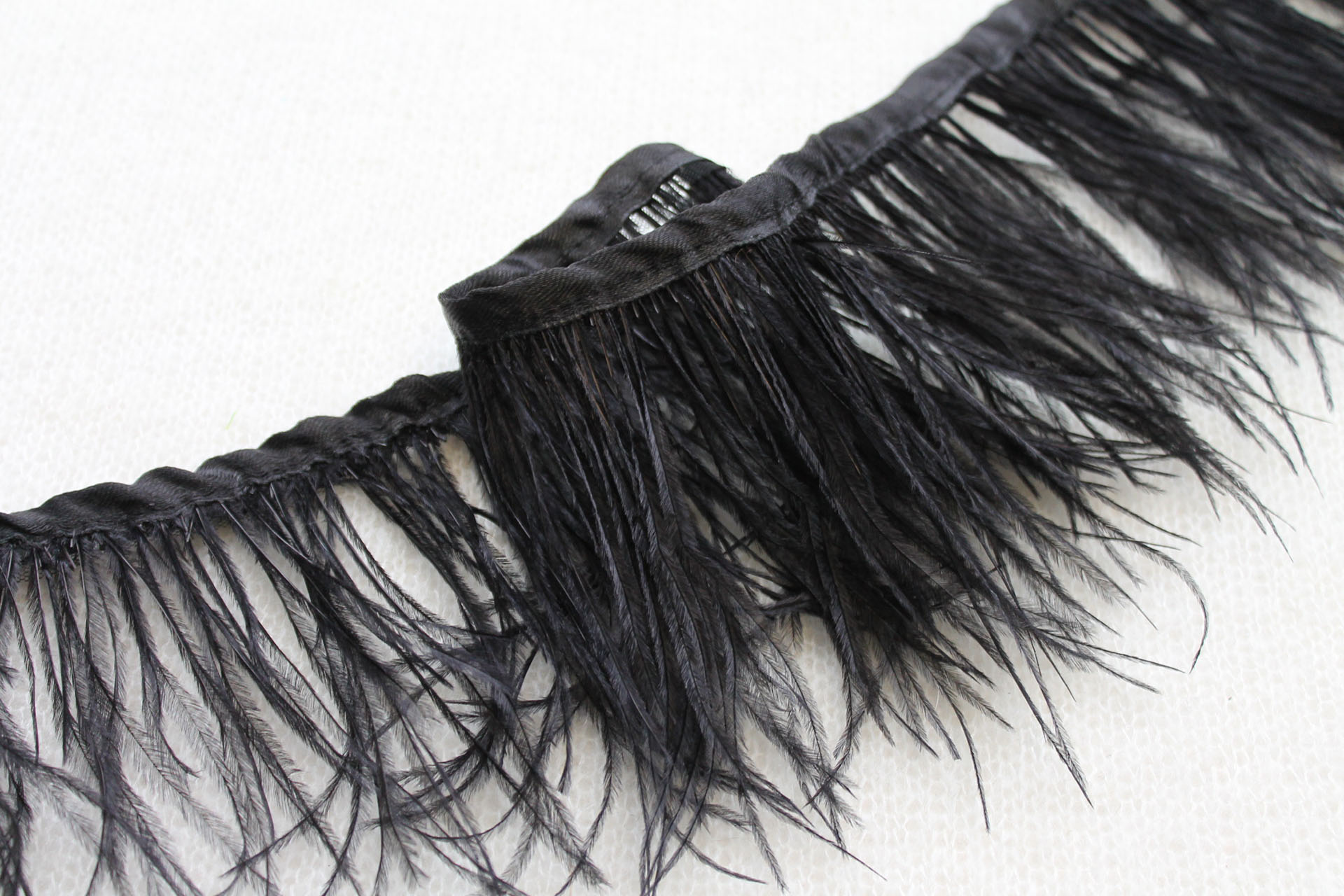 Ostrich Feather Trim - Black