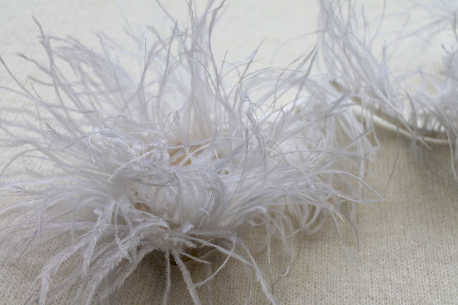 Ostrich Feather Trim - Ivory, image 3 of 3