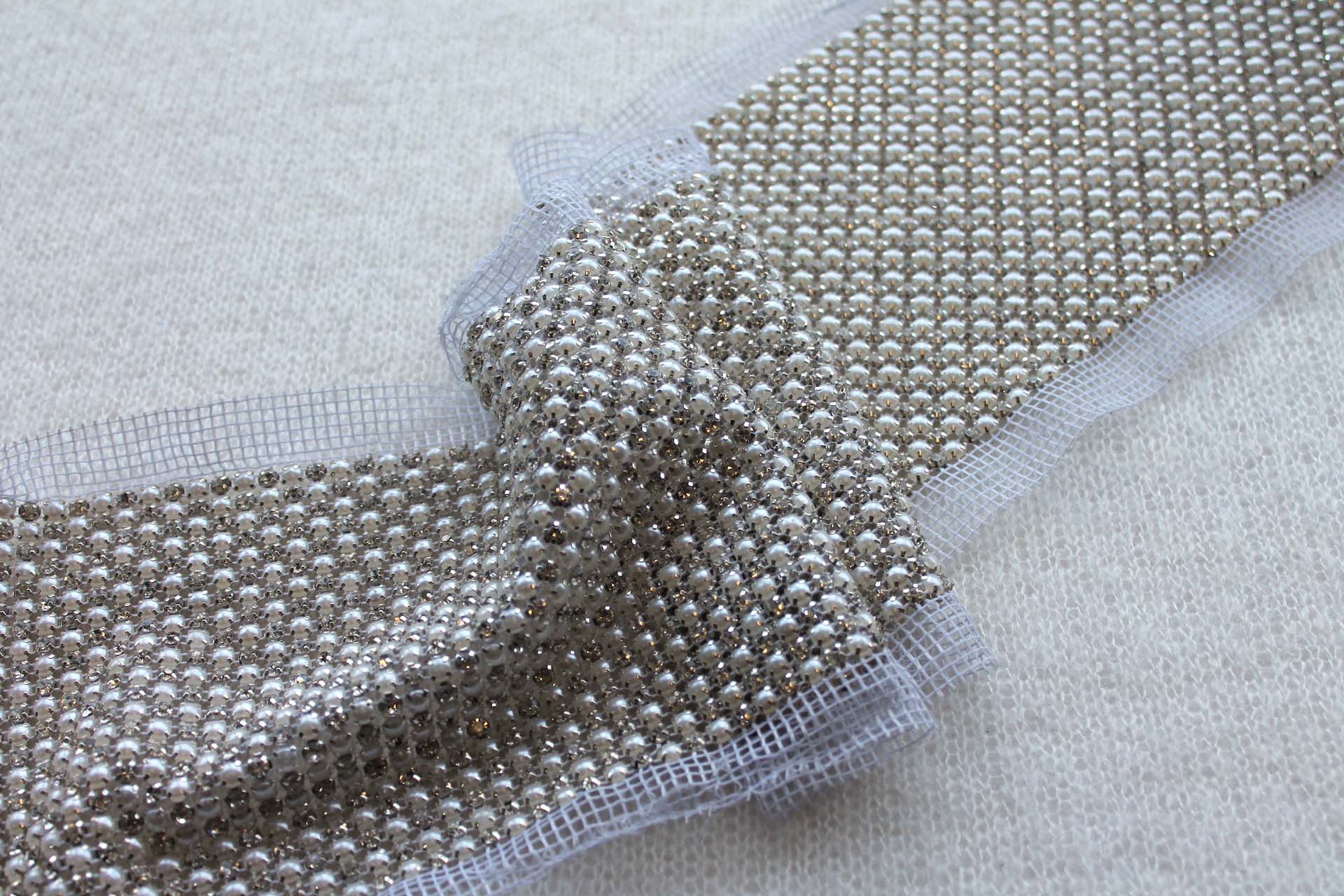 Wide Diamante and Pearl Trim, image 3 of 4