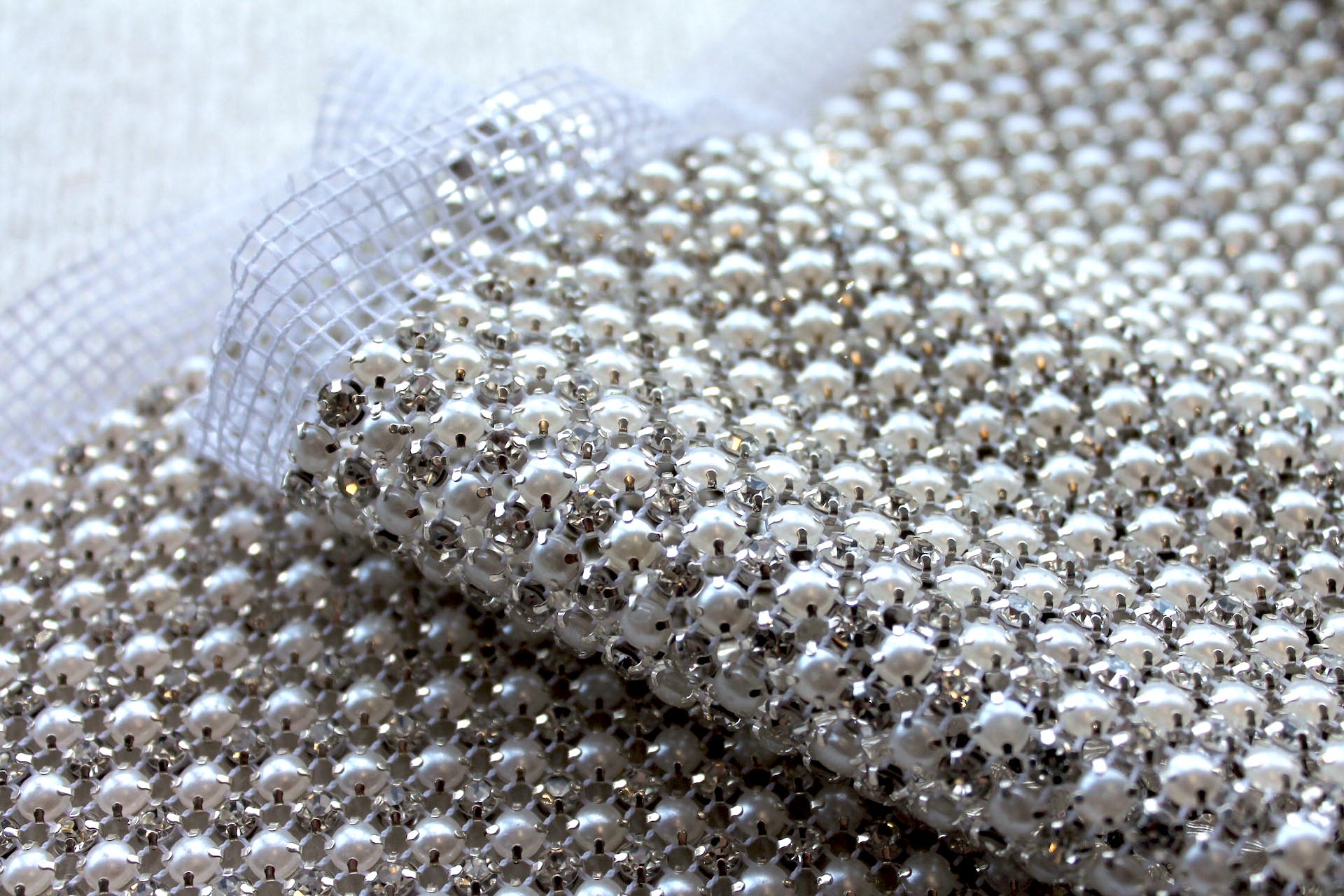 Wide Diamante and Pearl Trim, image 4 of 4