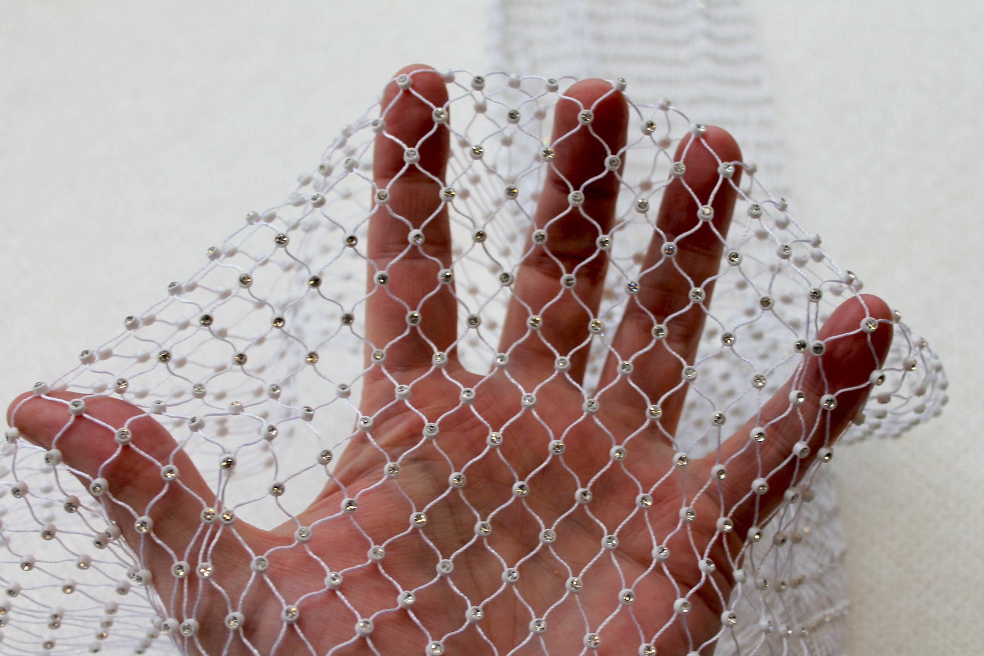 Diamanté Net - White trim, image 2 of 5