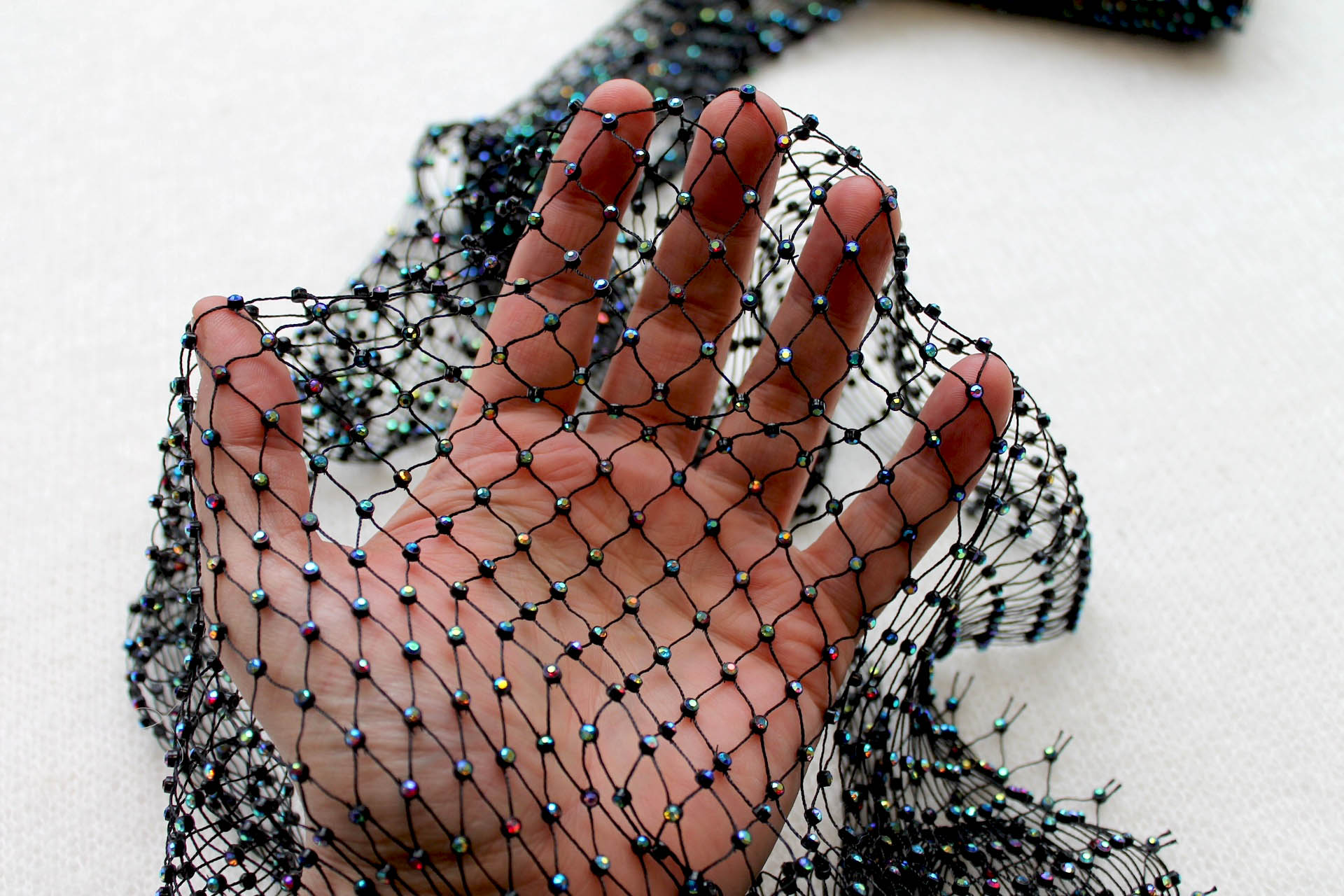 Diamanté Net - Black / Multi trim, image 4 of 4