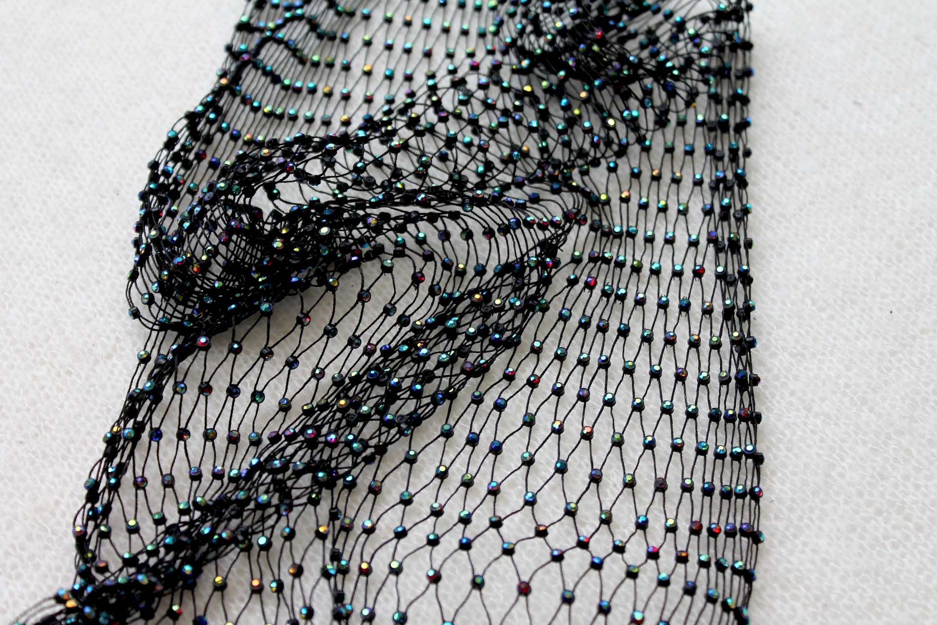Diamanté Net - Black / Multi trim