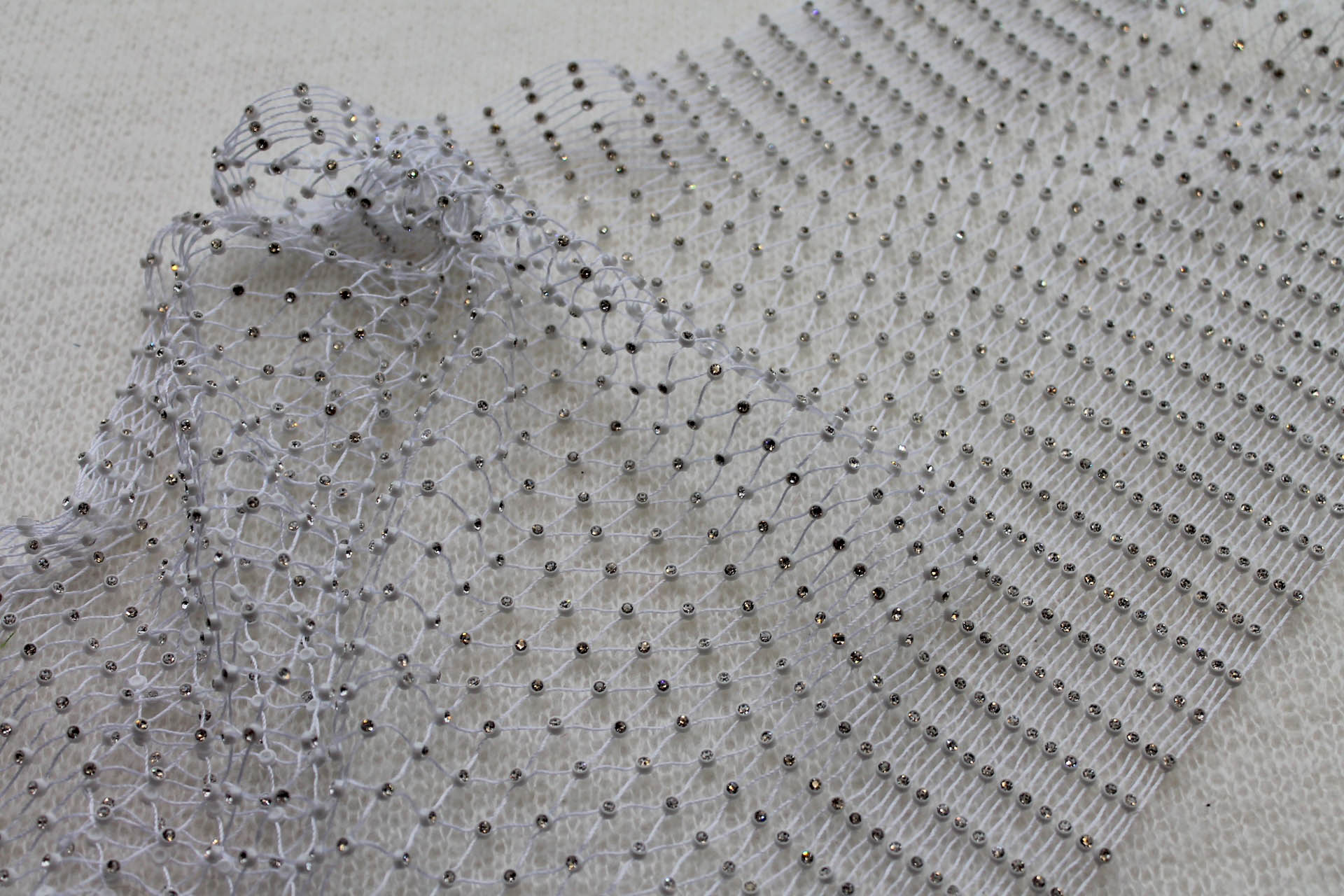 Diamanté Net - White trim