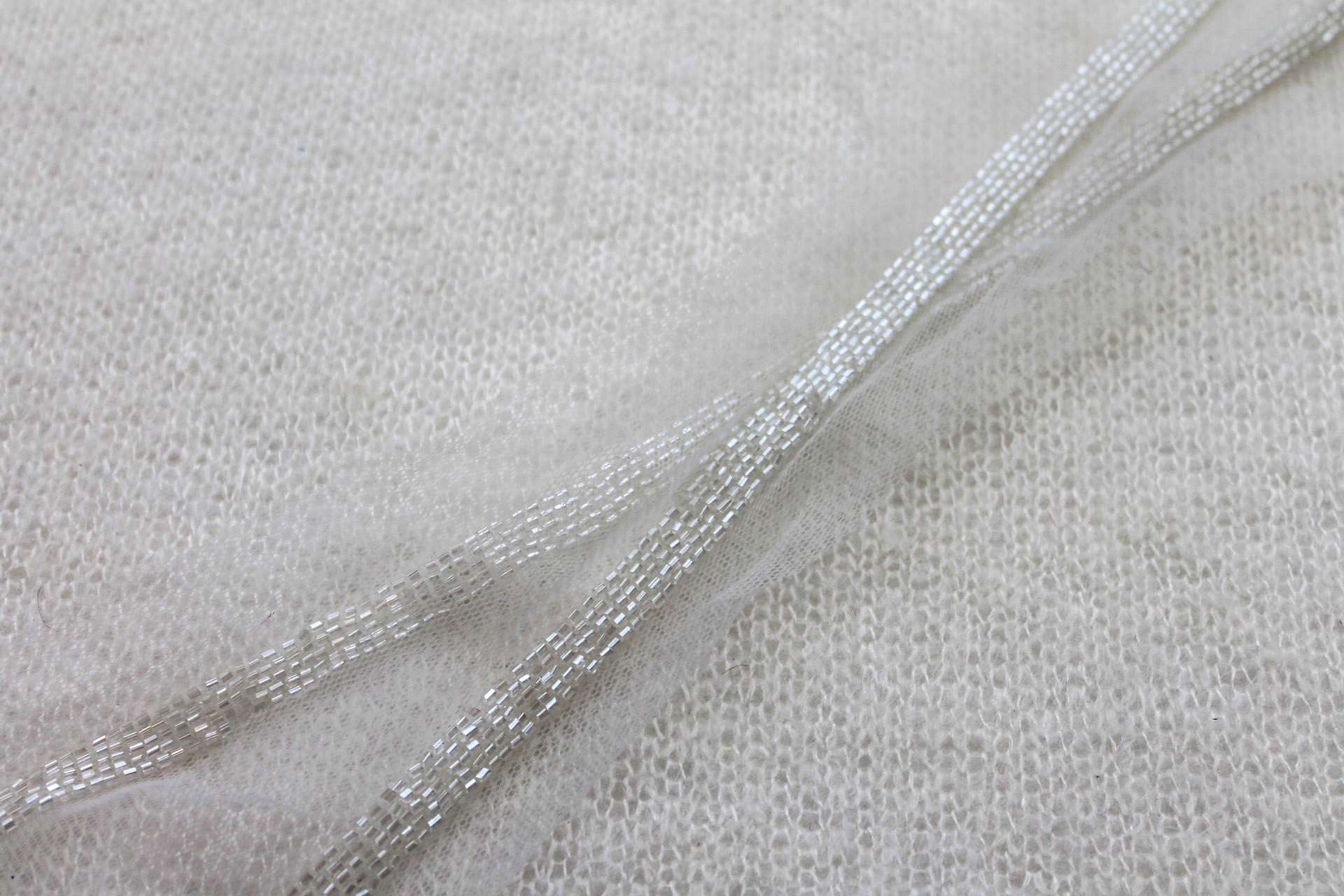 Beaded Micro Trim - Ivory - Narrow, image 3 of 3