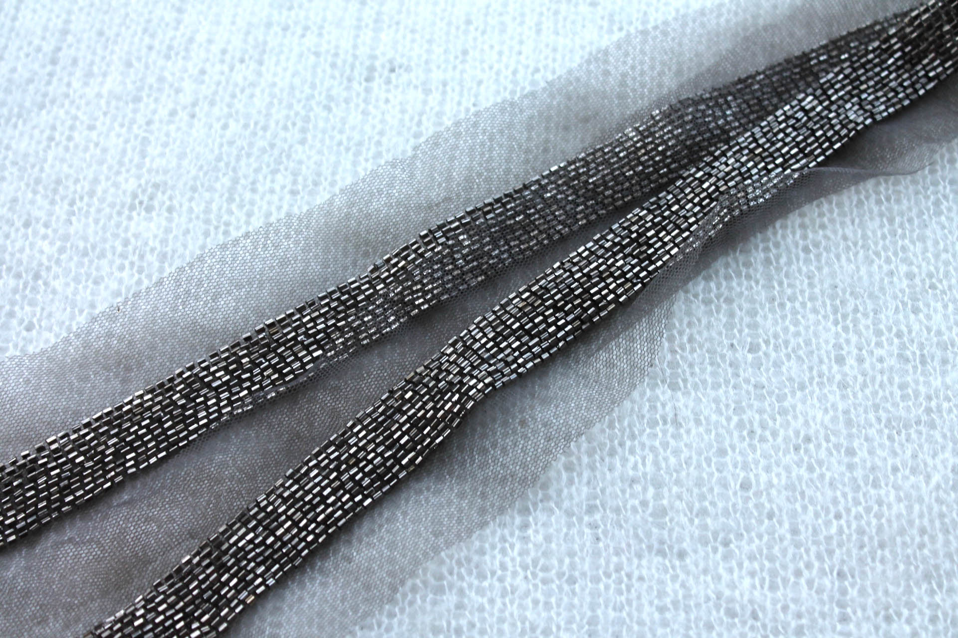 Beaded Micro Trim - Gunmetal - Wide, image 2 of 4