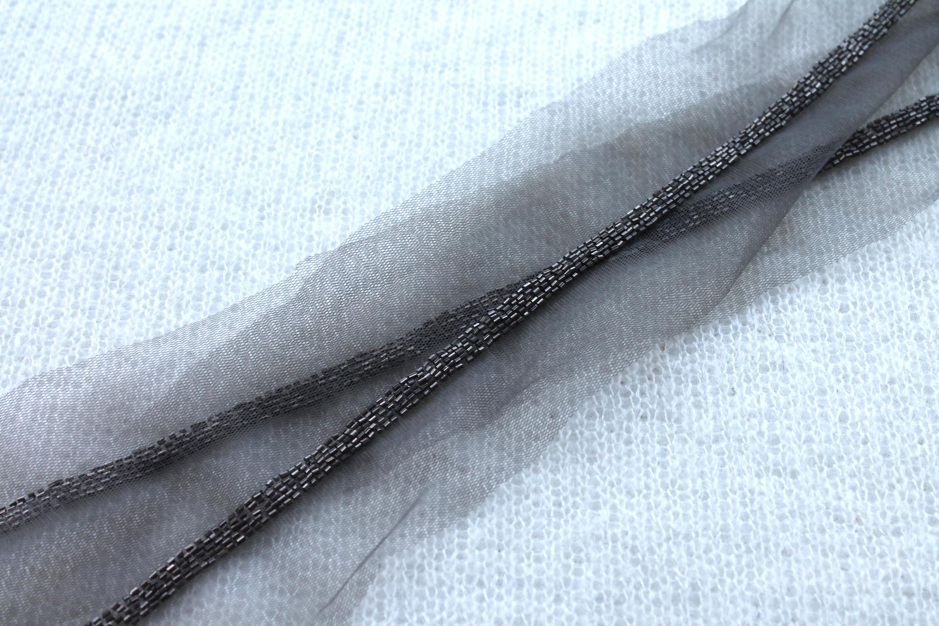 Beaded Micro Trim - Gunmetal - Narrow, image 2 of 5