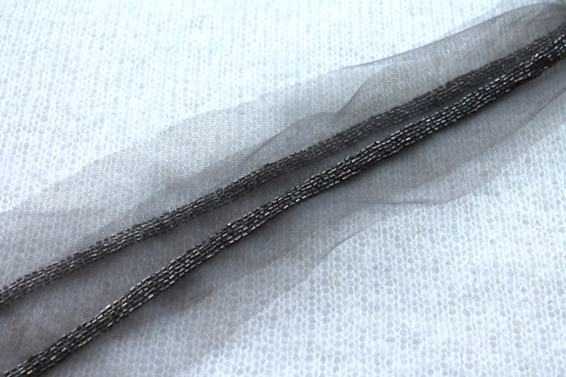 Beaded Micro Trim - Gunmetal - Narrow, image 3 of 5