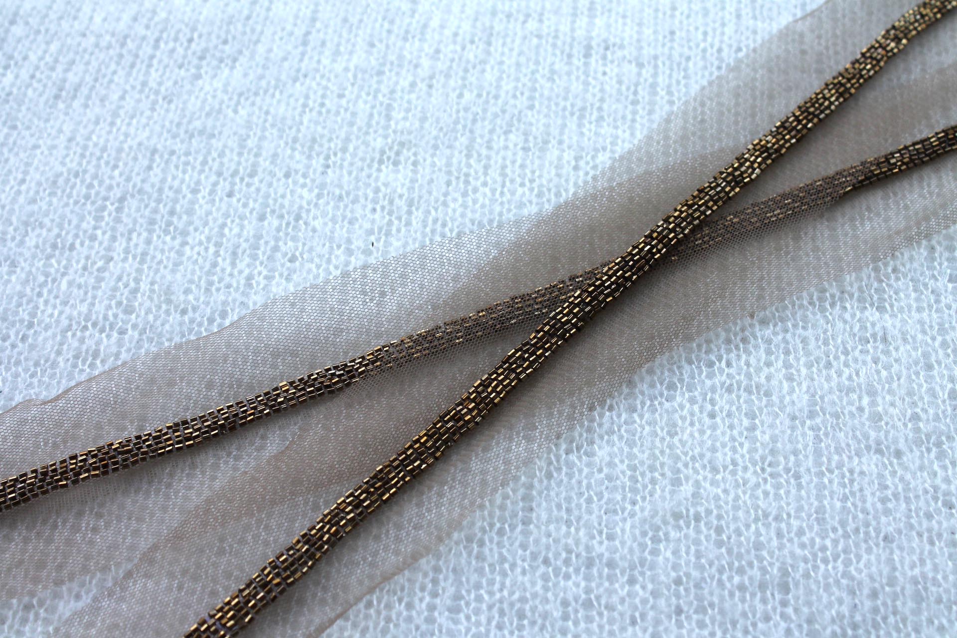 Beaded Micro Trim - Antique Gold - Narrow, image 3 of 4