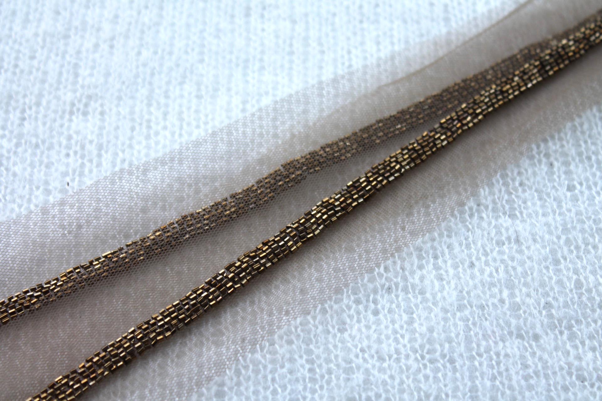 Beaded Micro Trim - Antique Gold - Narrow, image 4 of 4