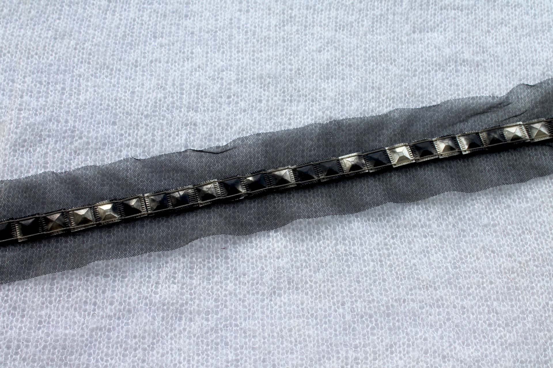 Stud Sequin Trim - Tarnished Gold - Single, image 2 of 5
