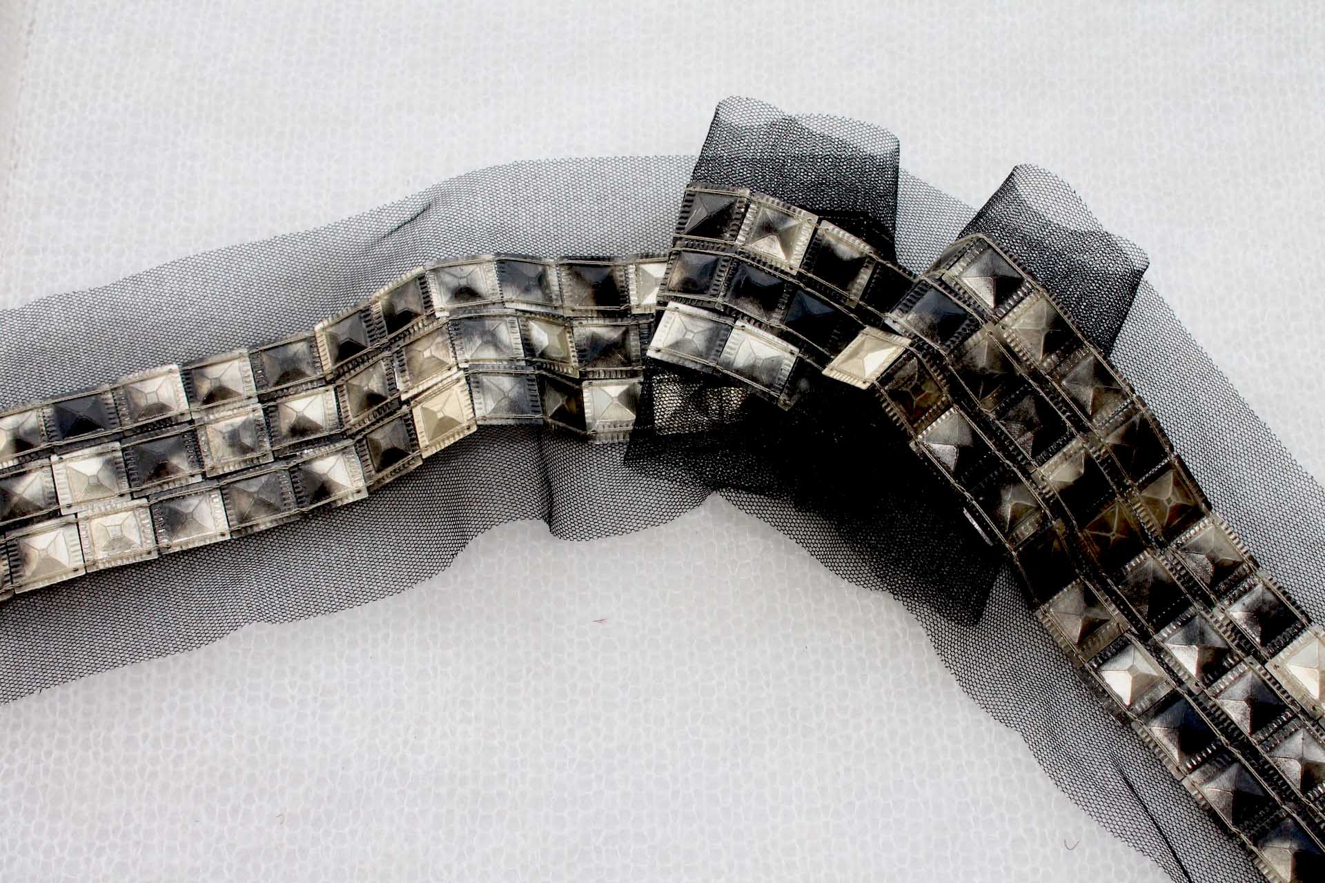 Stud Sequin Trim - Tarnished Gold - Triple, image 4 of 4