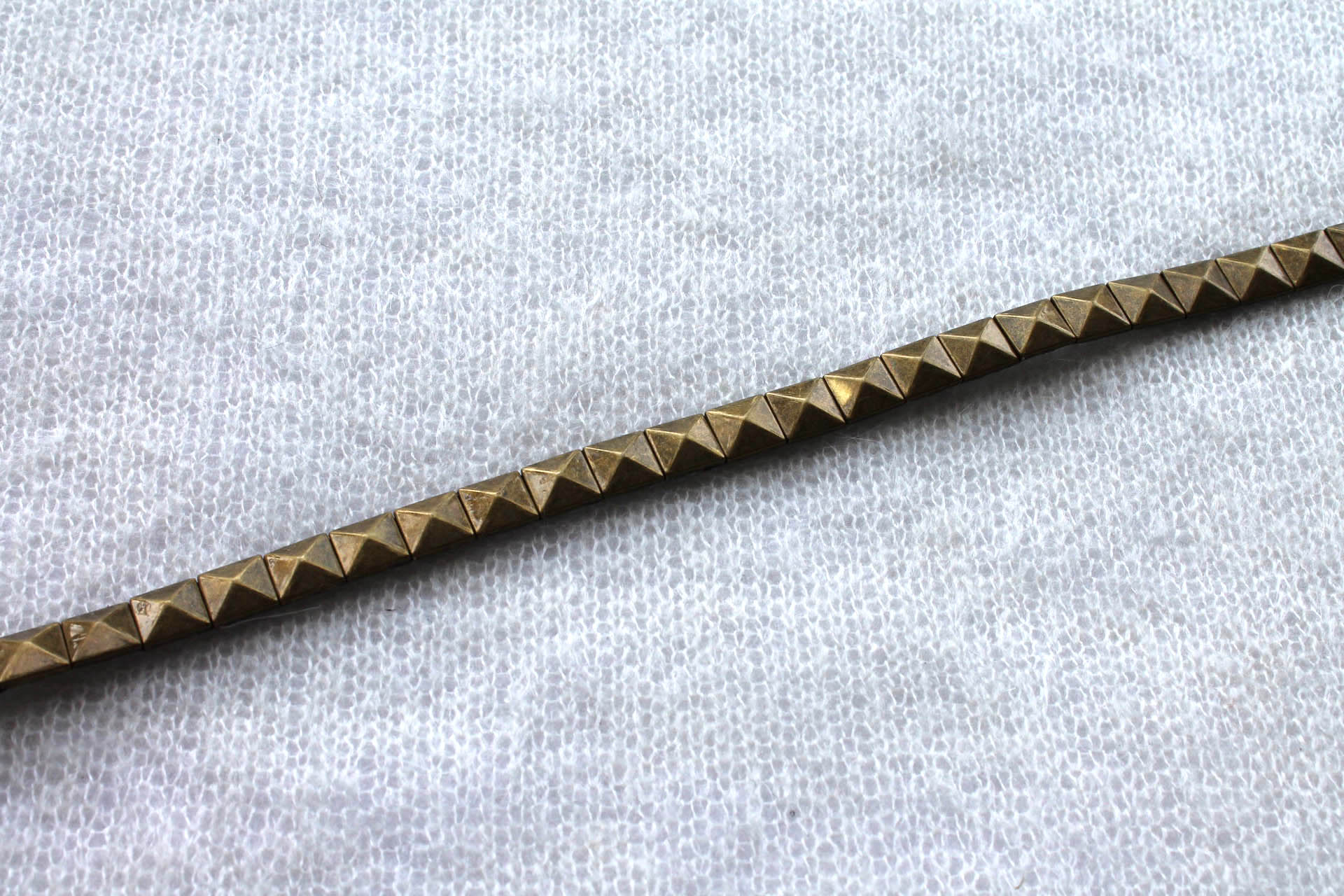 Iron-on Metal Stud Trim - Dark Gold Wide, image 2 of 3
